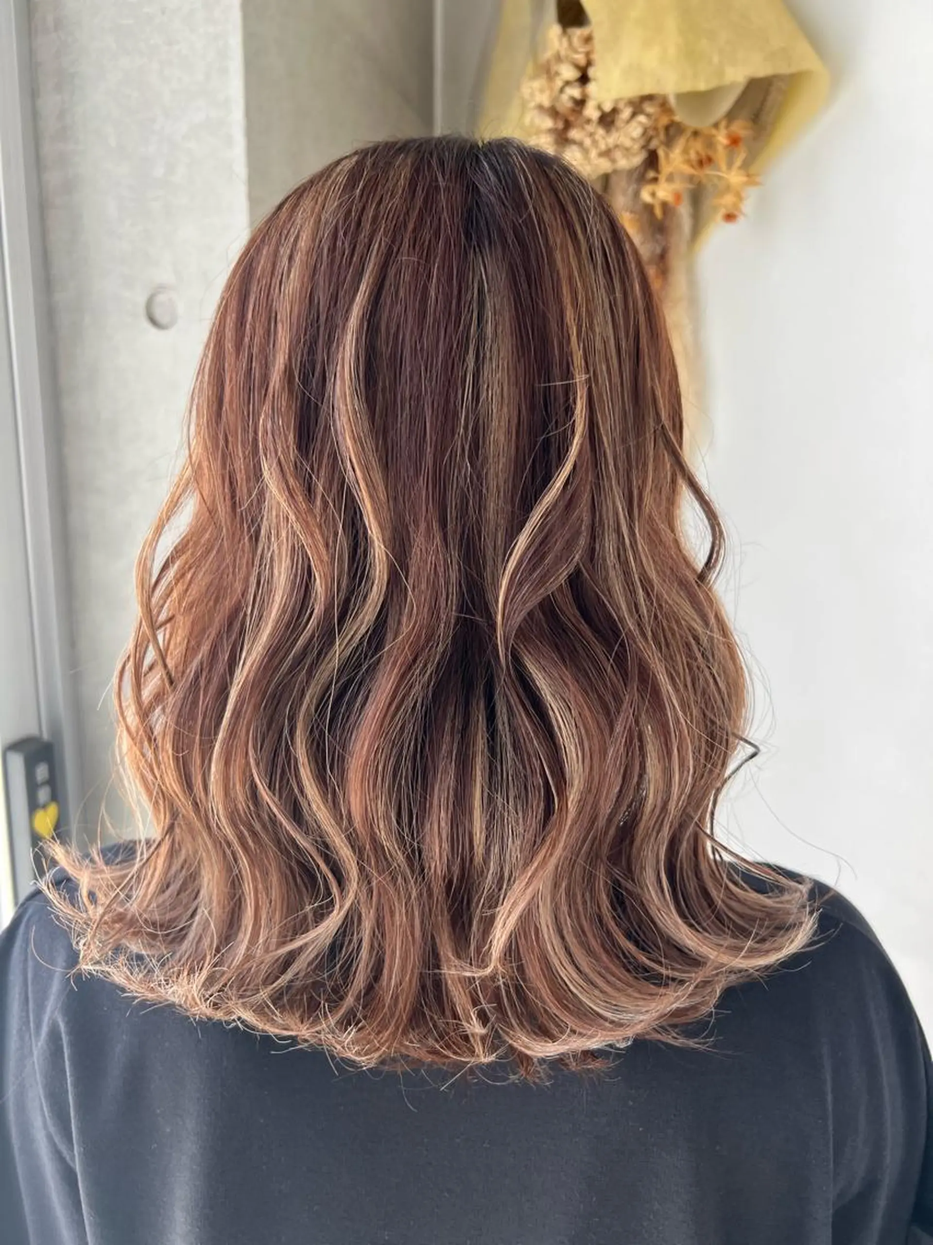 ミディアム カラー ハイライトカラー ハイライト 後藤 卓哉のヘアスタイル