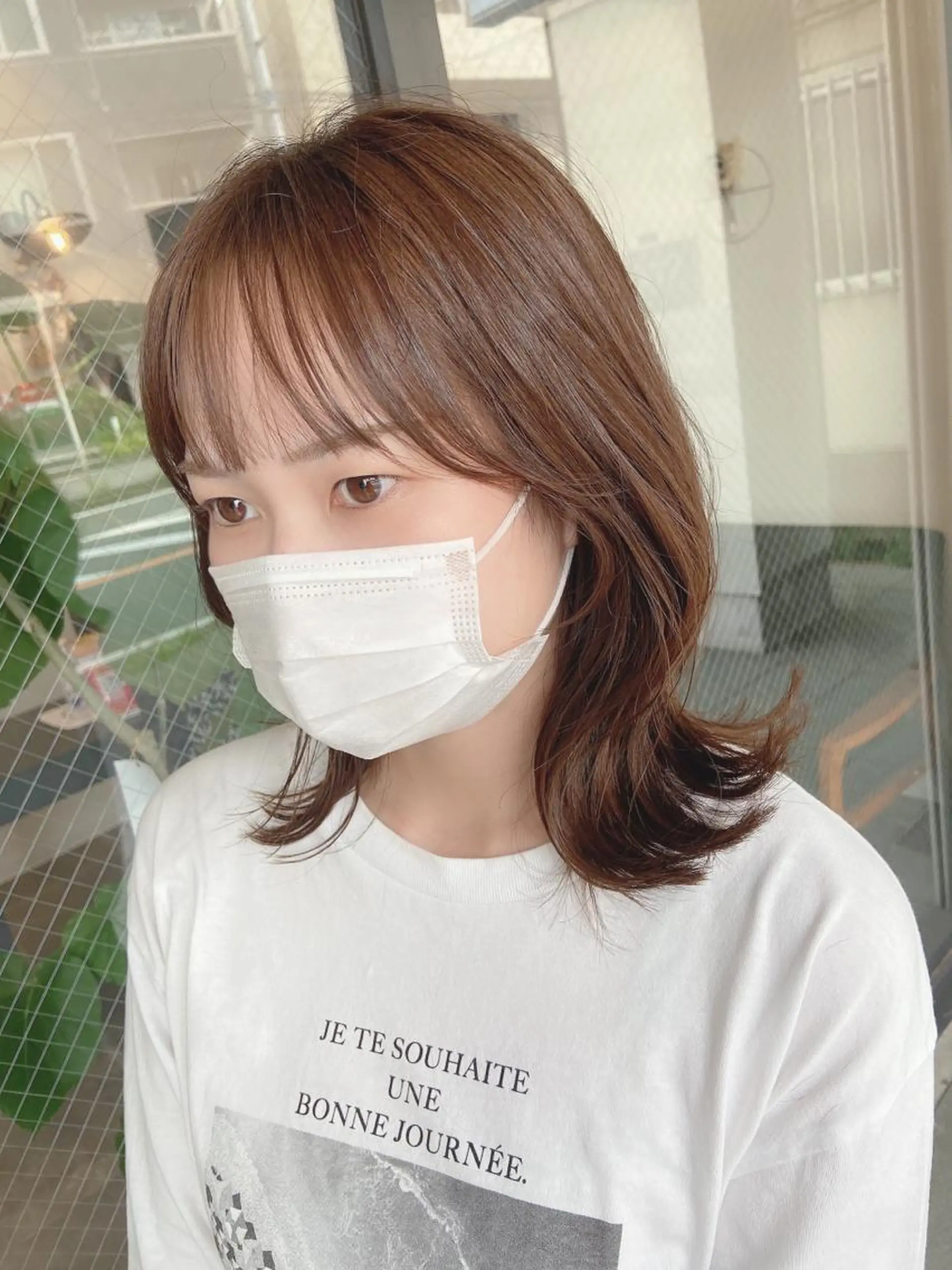 ミディアム くびれヘア 柏韓国ヘア 白石芽衣のヘアスタイル