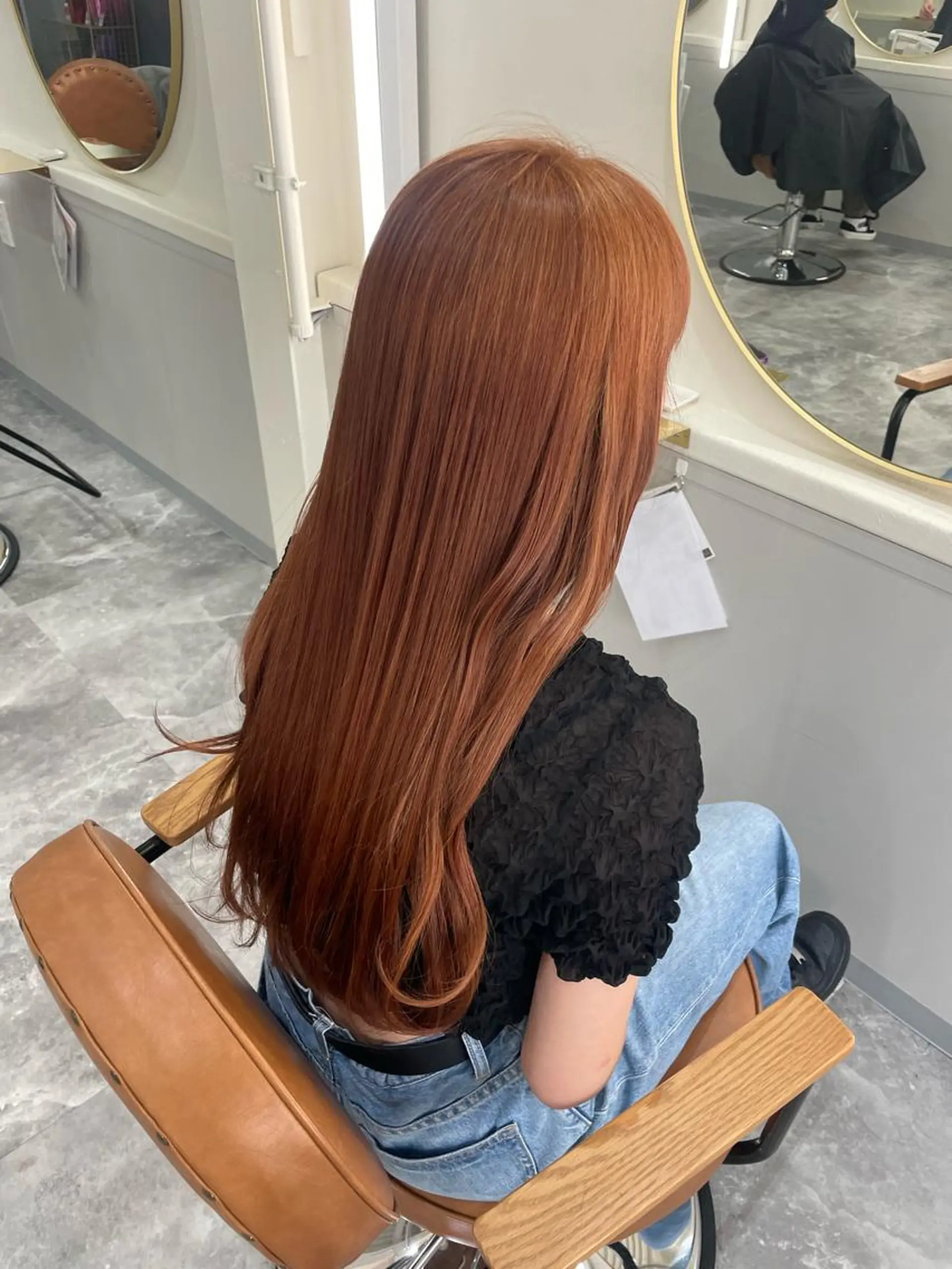 ロング カラー ブリーチ ハイトーン縮毛/縮毛 なーな🎀🤍のヘアスタイル