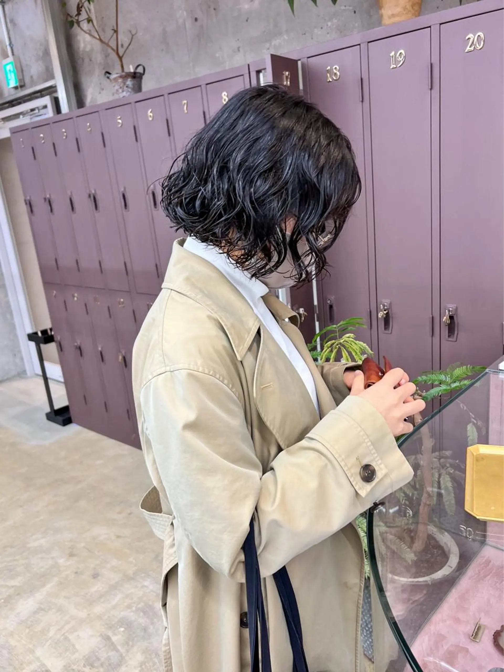 ミディアム パーマ ミディアムパーマ ボブ カット パーマ 水野 雪 /パーマ/暖色カラーのヘアスタイル