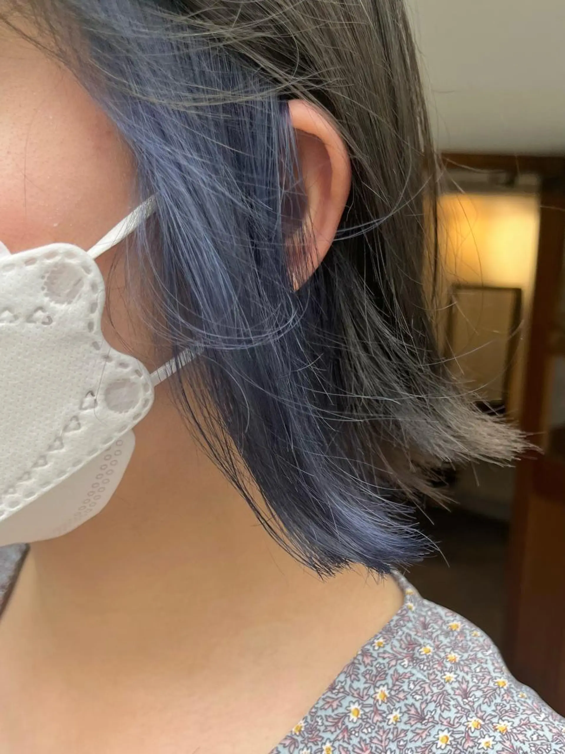 ミディアム カラー アッシュ ベージュカラー ネイビーカラー ヘアカラー 透明感カラー/ ブリーチ無し/RYOのヘアスタイル