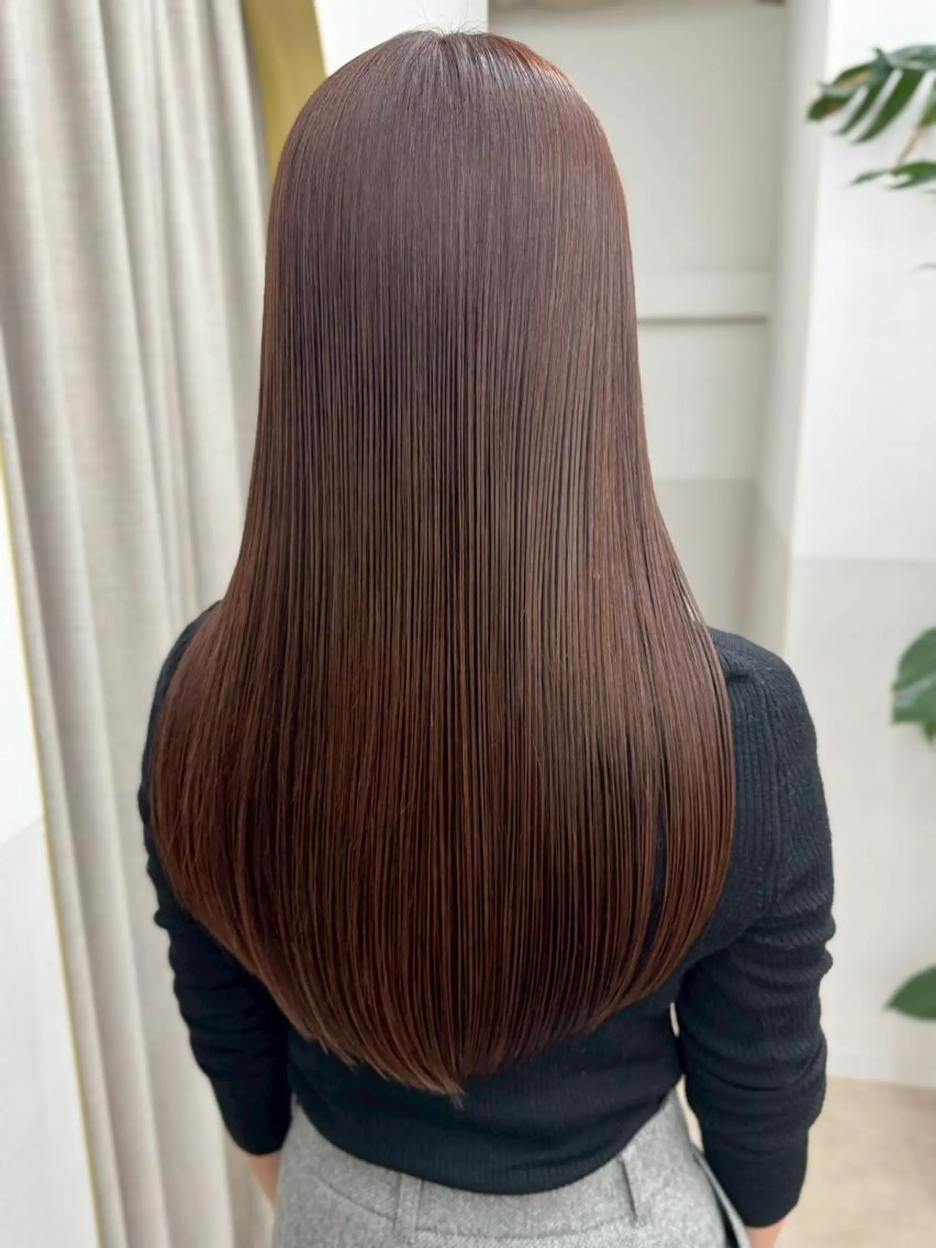 ロング カラー ショートボブ ブリーチ ブラウンカラー ダークブラウン ダブルカラー カット ヘアカラー トリートメント newi hauoli札幌駅前のヘアスタイル