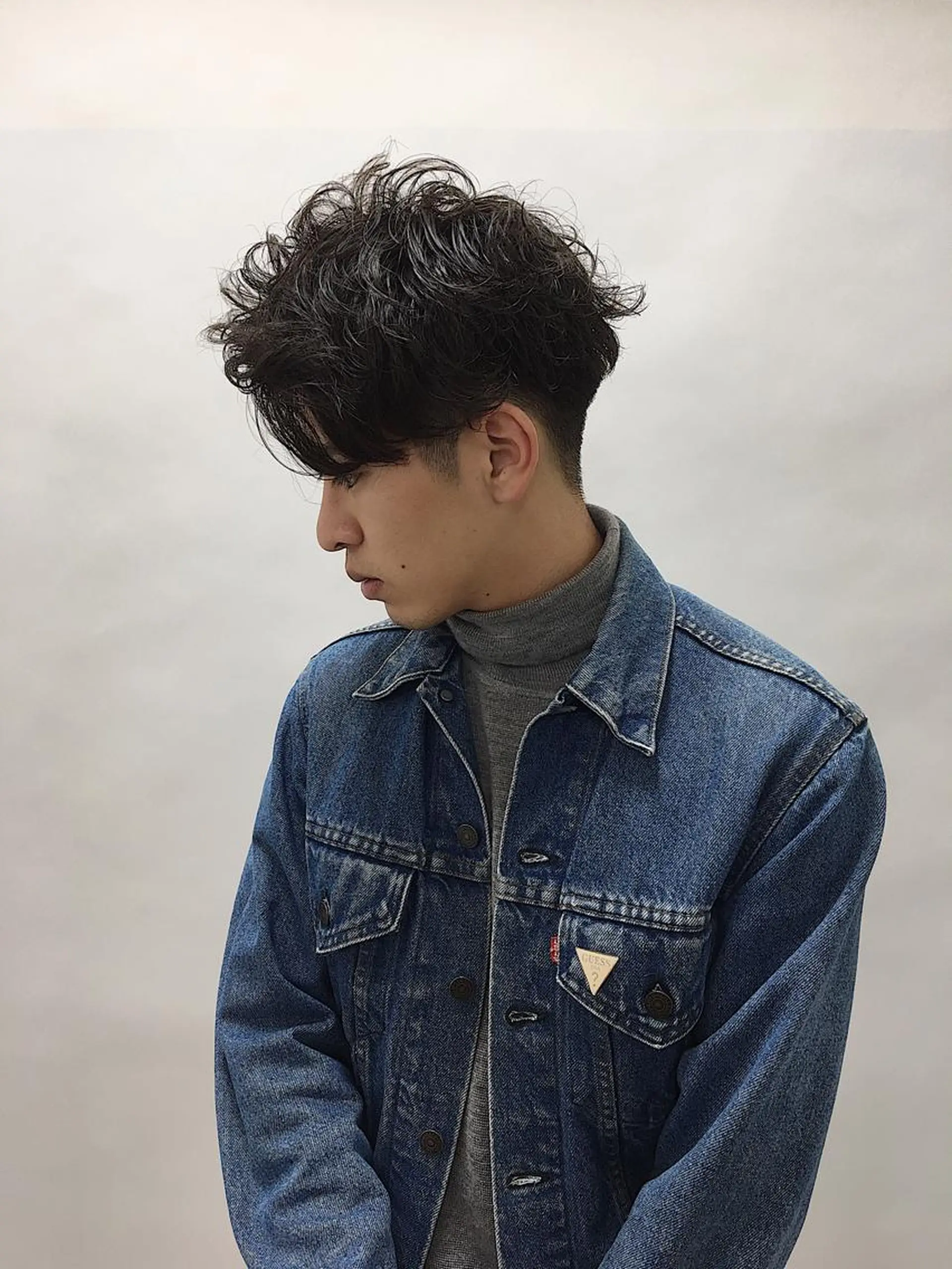 ショート メンズ メンズパーマ 刈り上げ 外国人風カラー ハイトーン/レイヤー /ウルフ⭐️永田⭐️のヘアスタイル