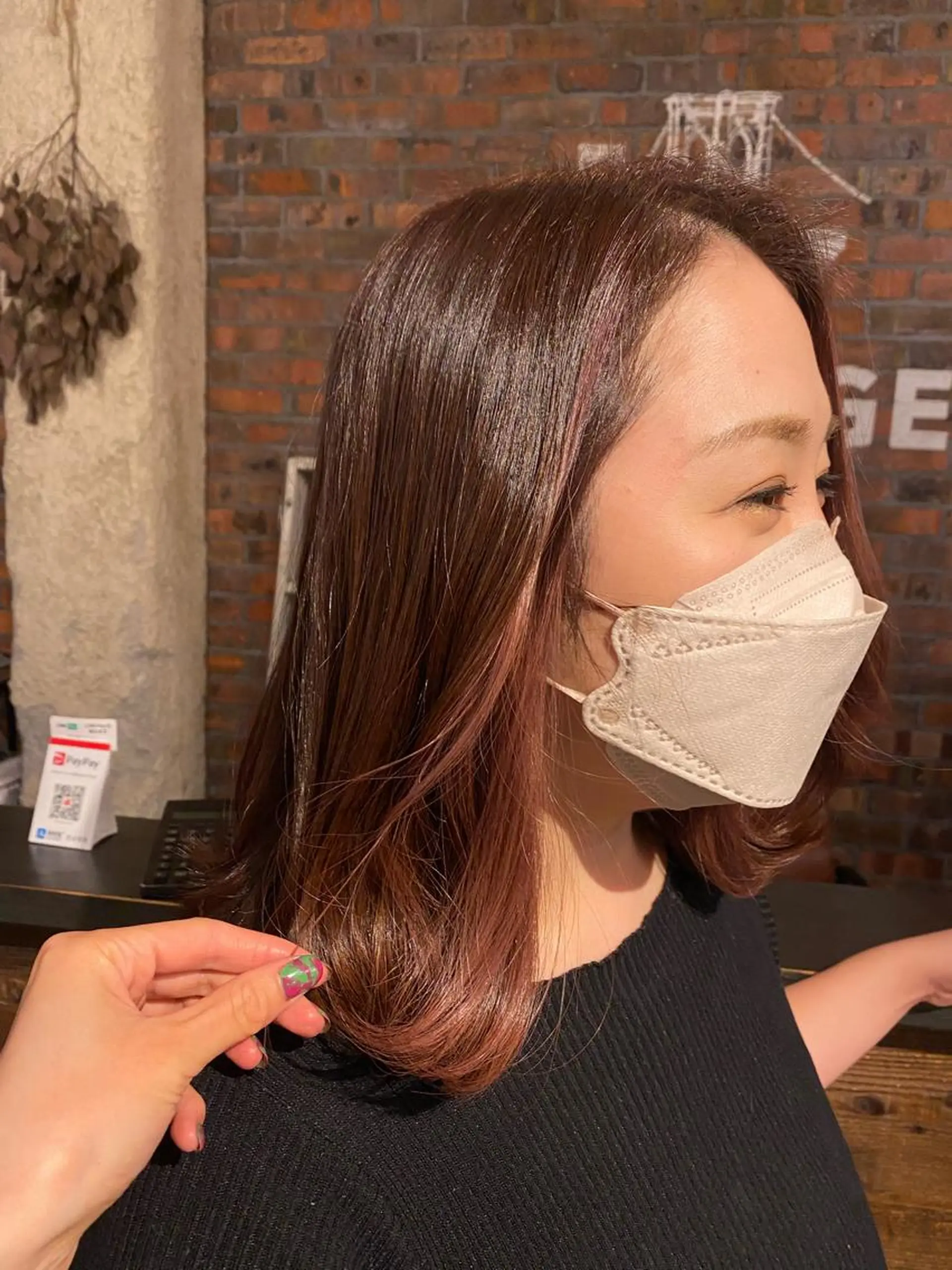 カラー ブラウンカラー インナーカラー ピンクカラー the BRIDGE 加藤みのりのヘアスタイル