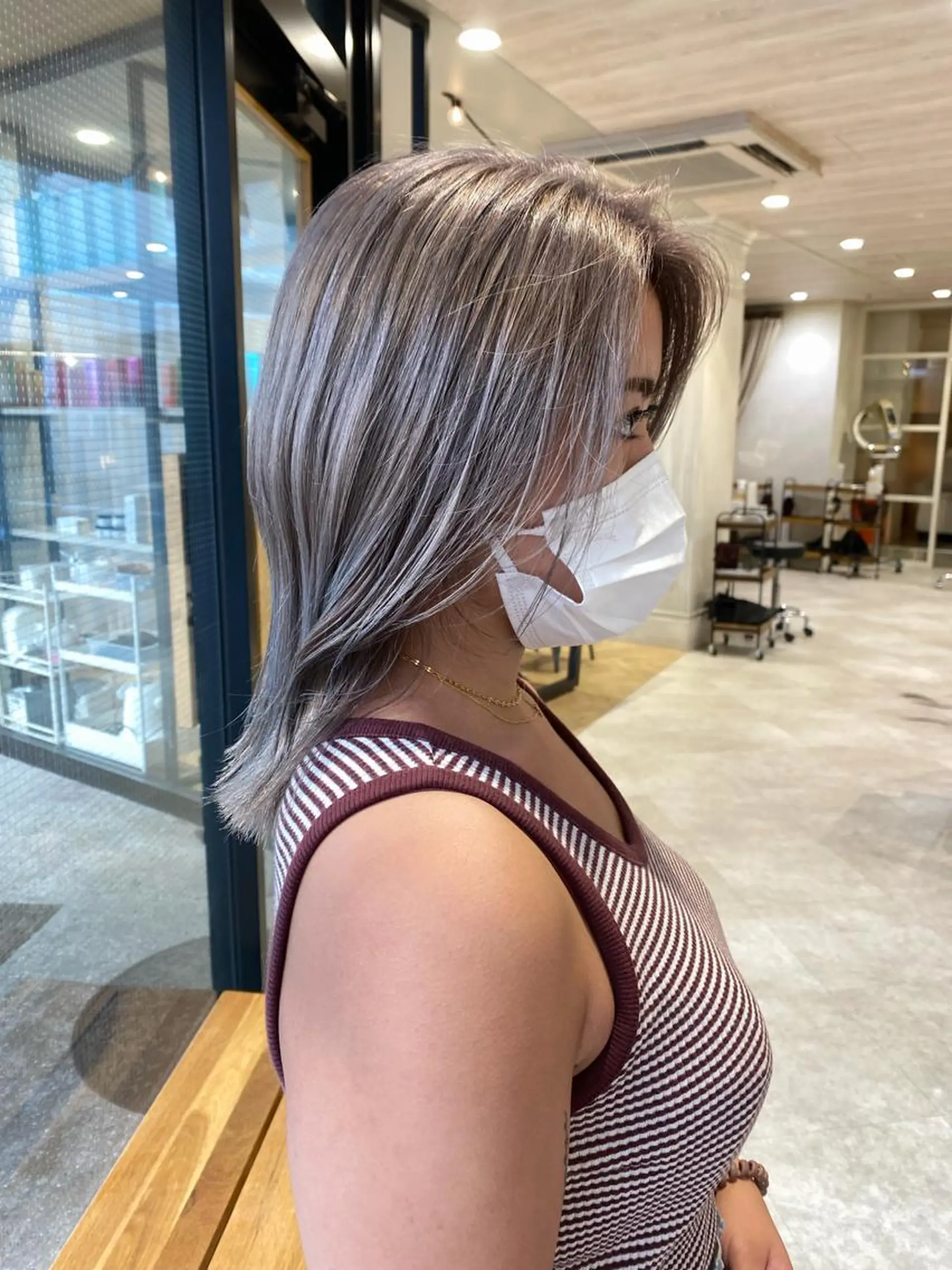 ミディアム カラー ダブルカラー ブリーチ/kaitoのヘアスタイル