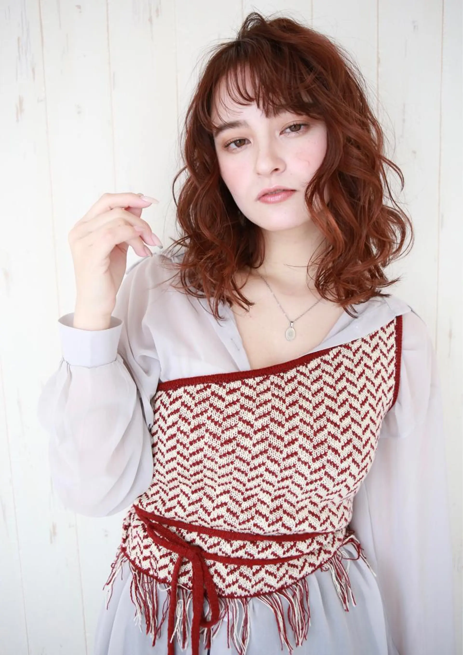 ショート カラー バイオレットカラー 赤み消しカラー /透明感カラー 上長のヘアスタイル