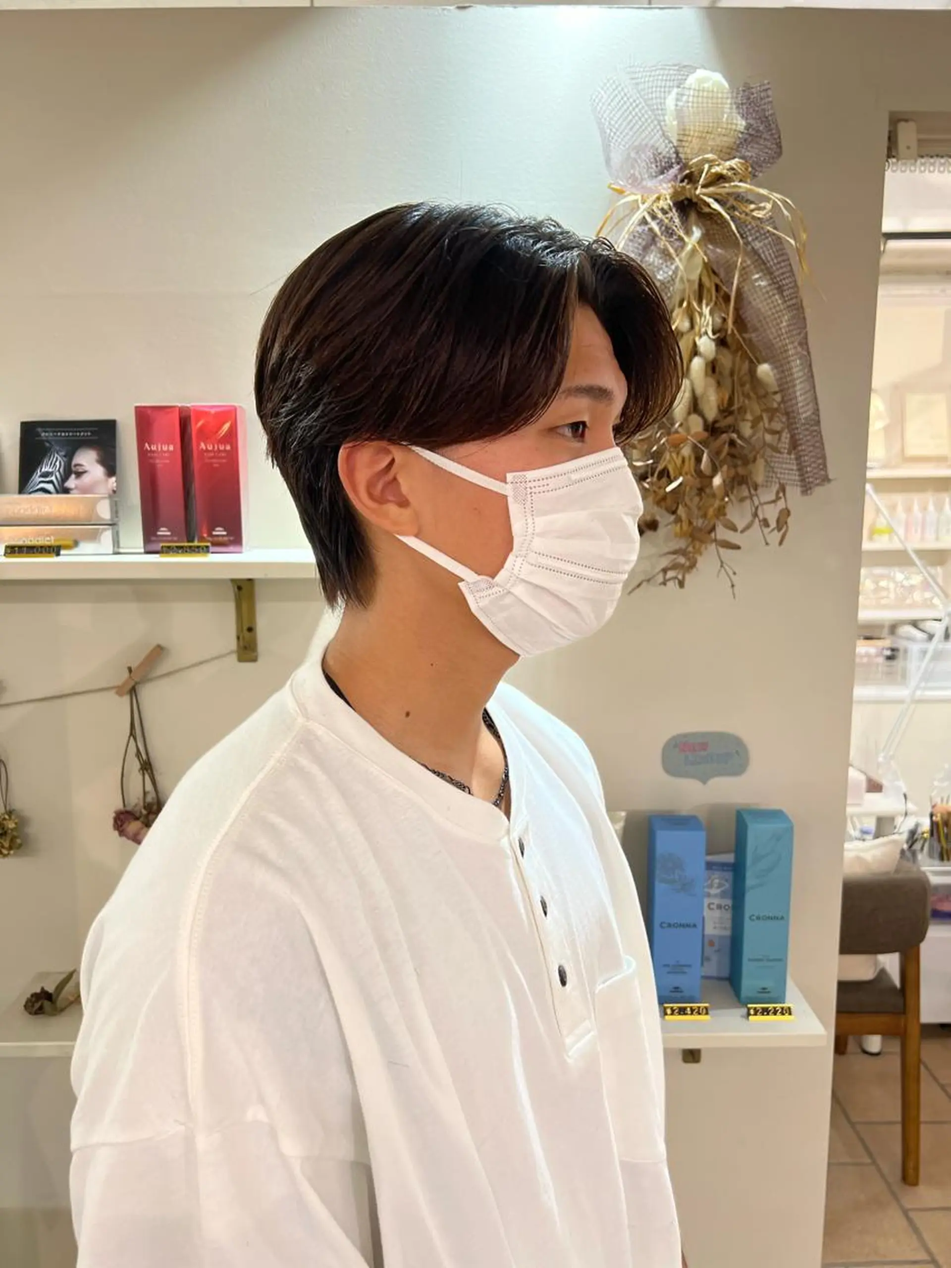 ショート パーマ メンズ センターパート カット ヘッドスパ メンズカットパーマ ✂️ JOYAのヘアスタイル