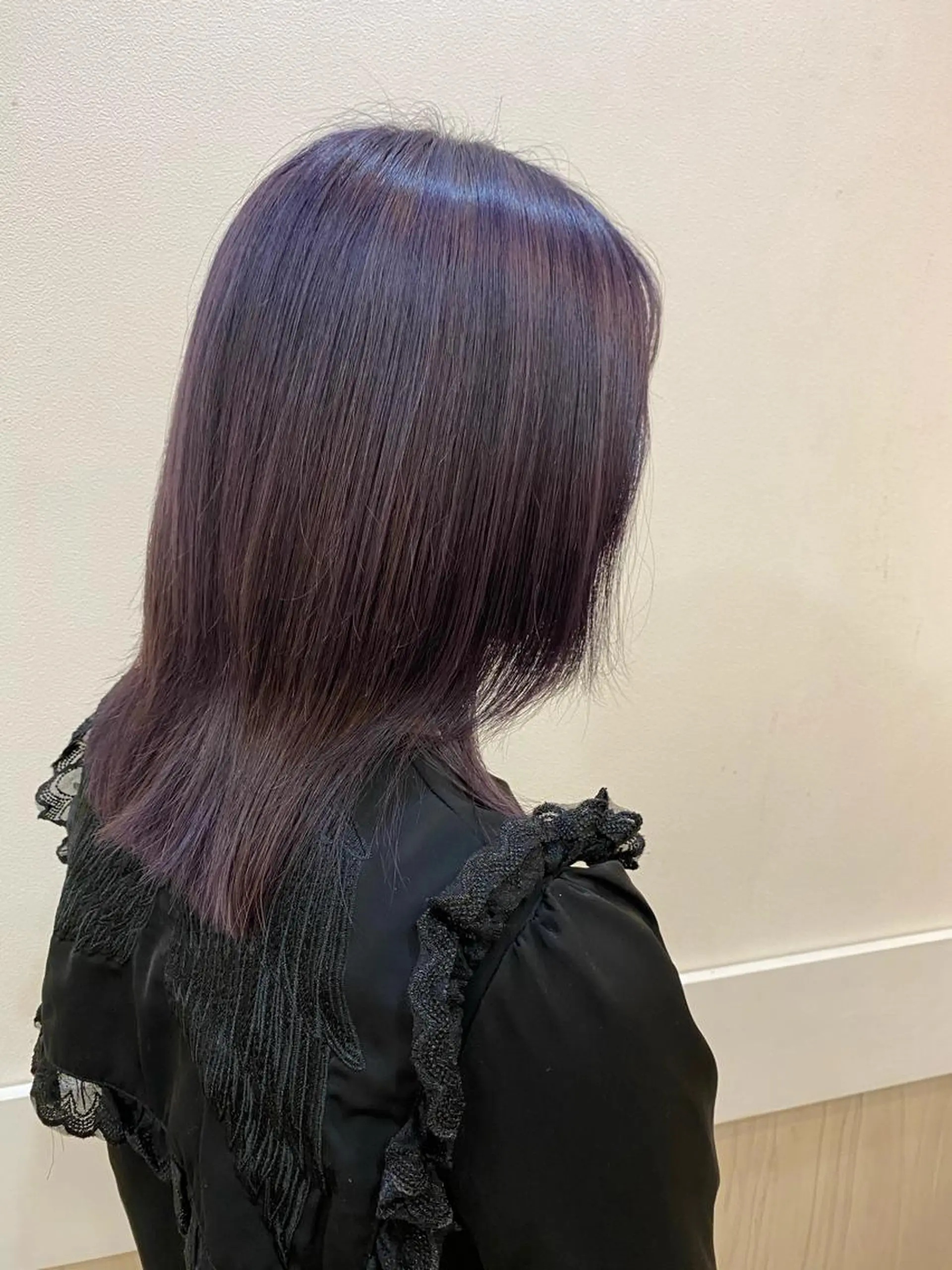 ミディアム カラー ゆめ ベージュカラーのヘアスタイル