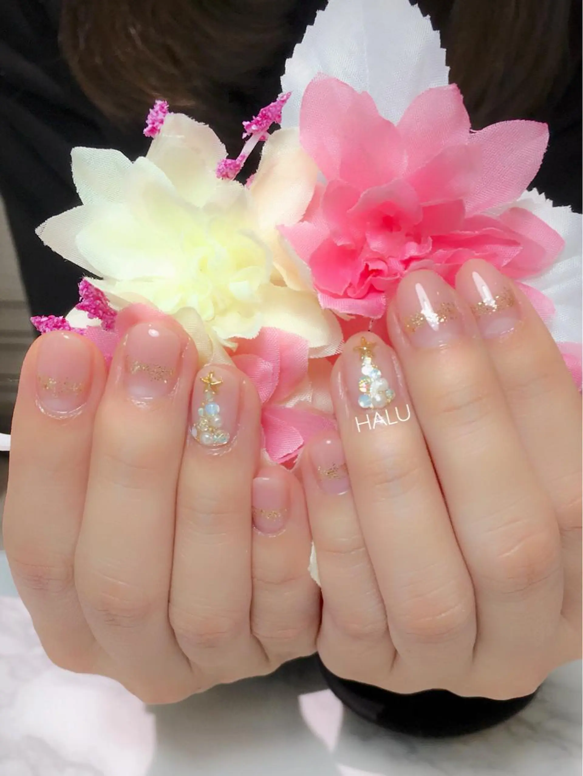 ネイル ピンク ショートネイル HALU ハルのネイルデザイン