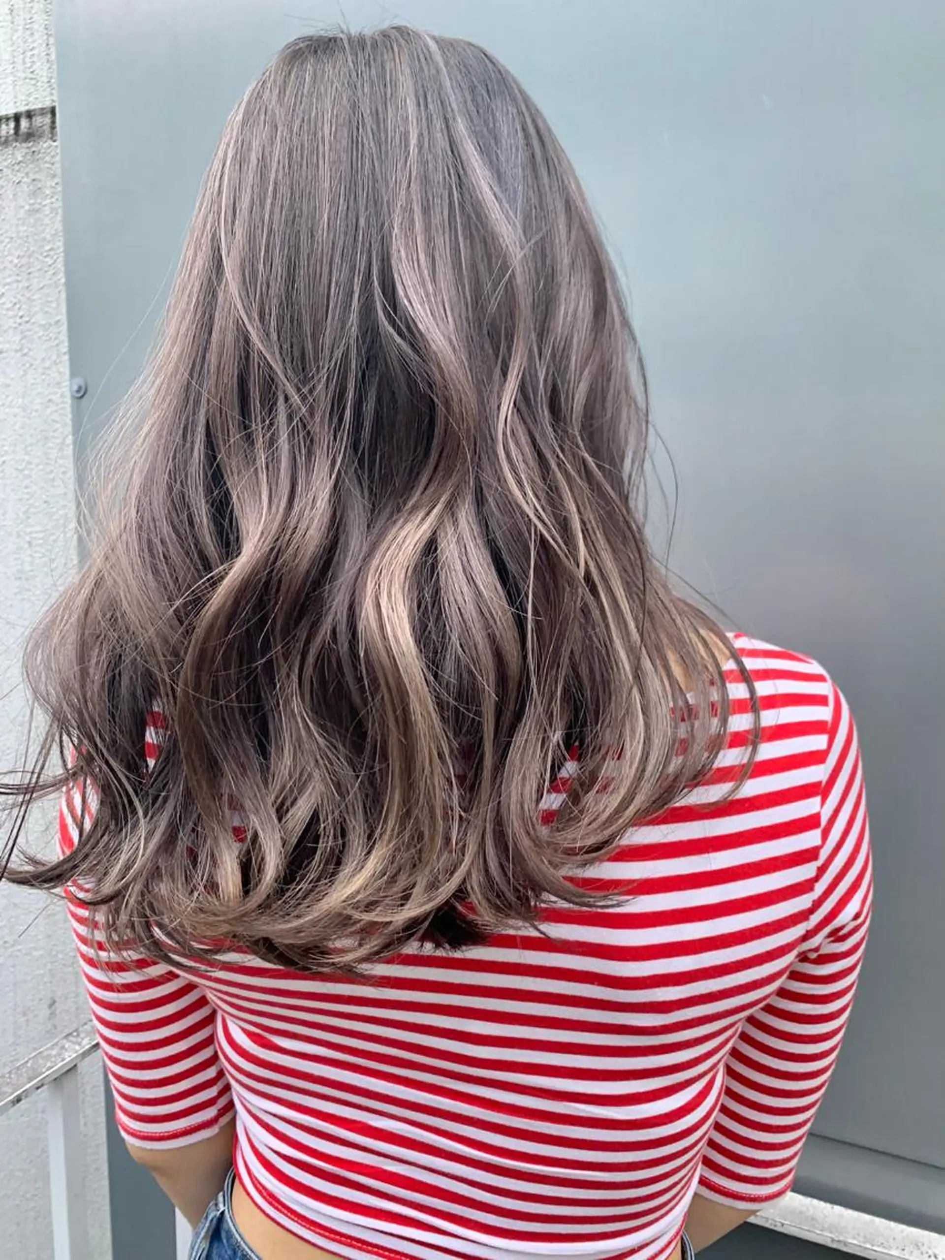 セミロング カラー デザインカラー ハイライトカラー ハイライト 銀座/メンズ特化/ ハイトーン/KANのヘアスタイル