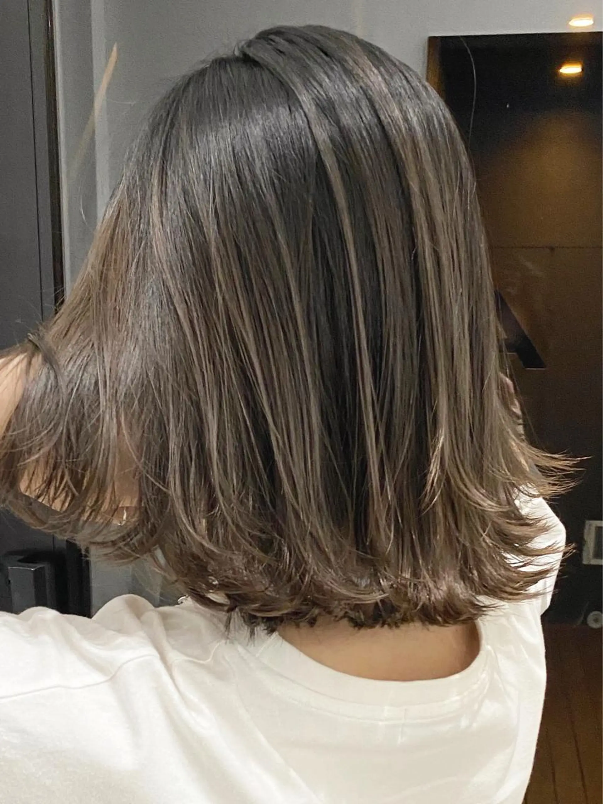ミディアム カラー ヘアアレンジ アディクシーカラー 透明感カラー 【公式】amble luxe池袋東口🩷のヘアスタイル