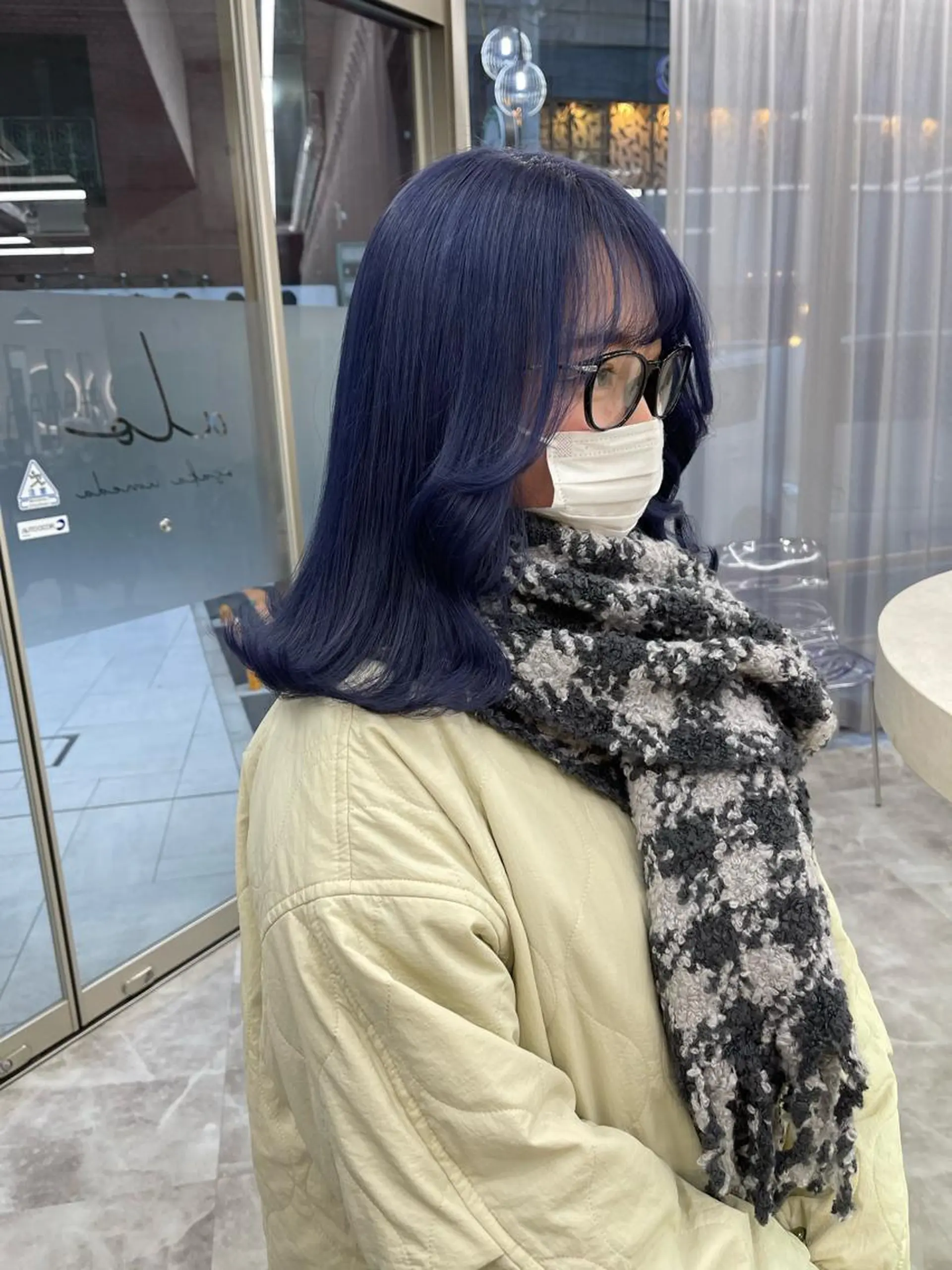 ミディアム ヘアカラー 福山 晴香のヘアスタイル