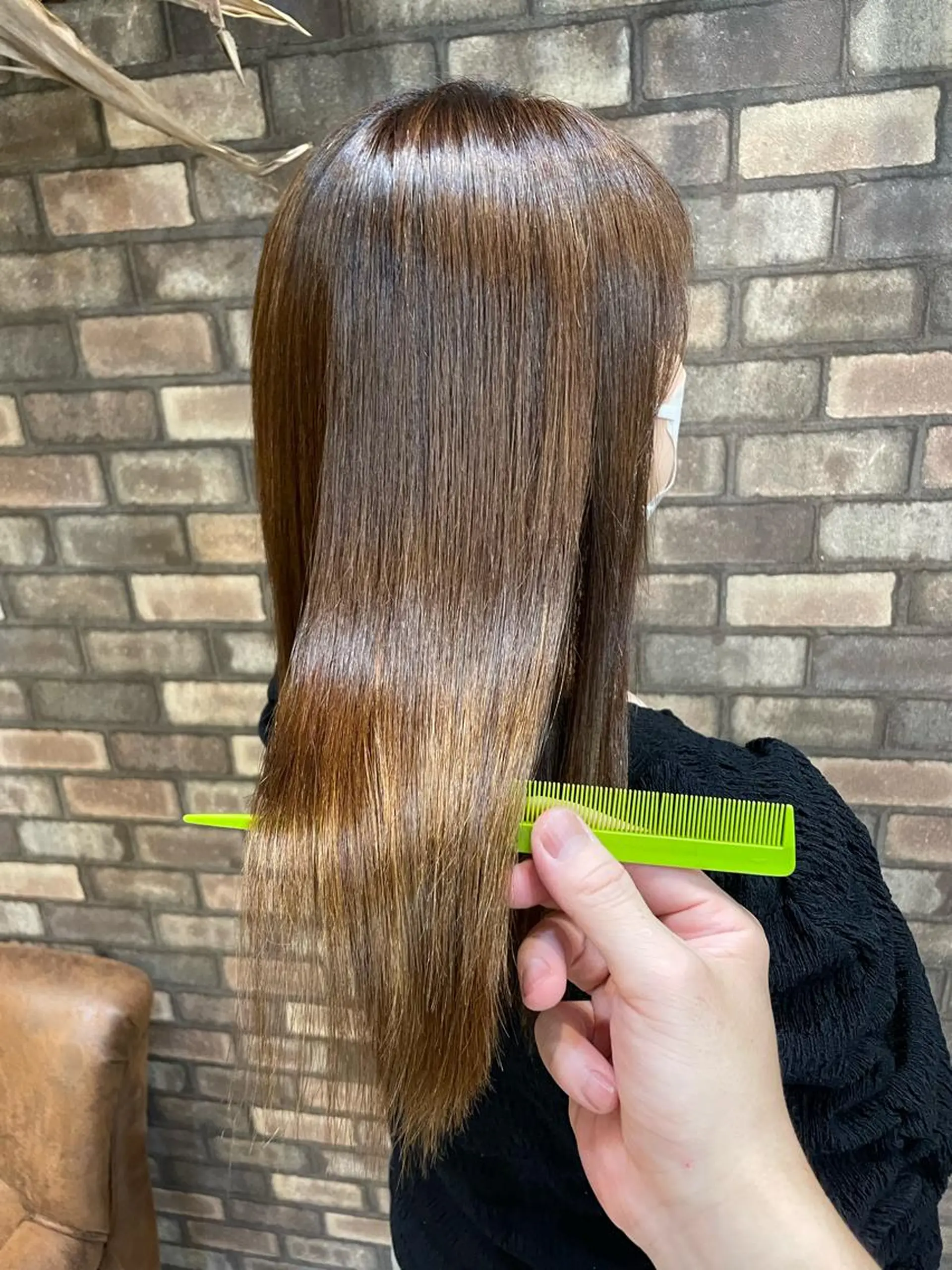 セミロング ヘアカラー 縮毛矯正 🔷ブリーチバレイヤ ージュ🔷飯野達也のヘアスタイル