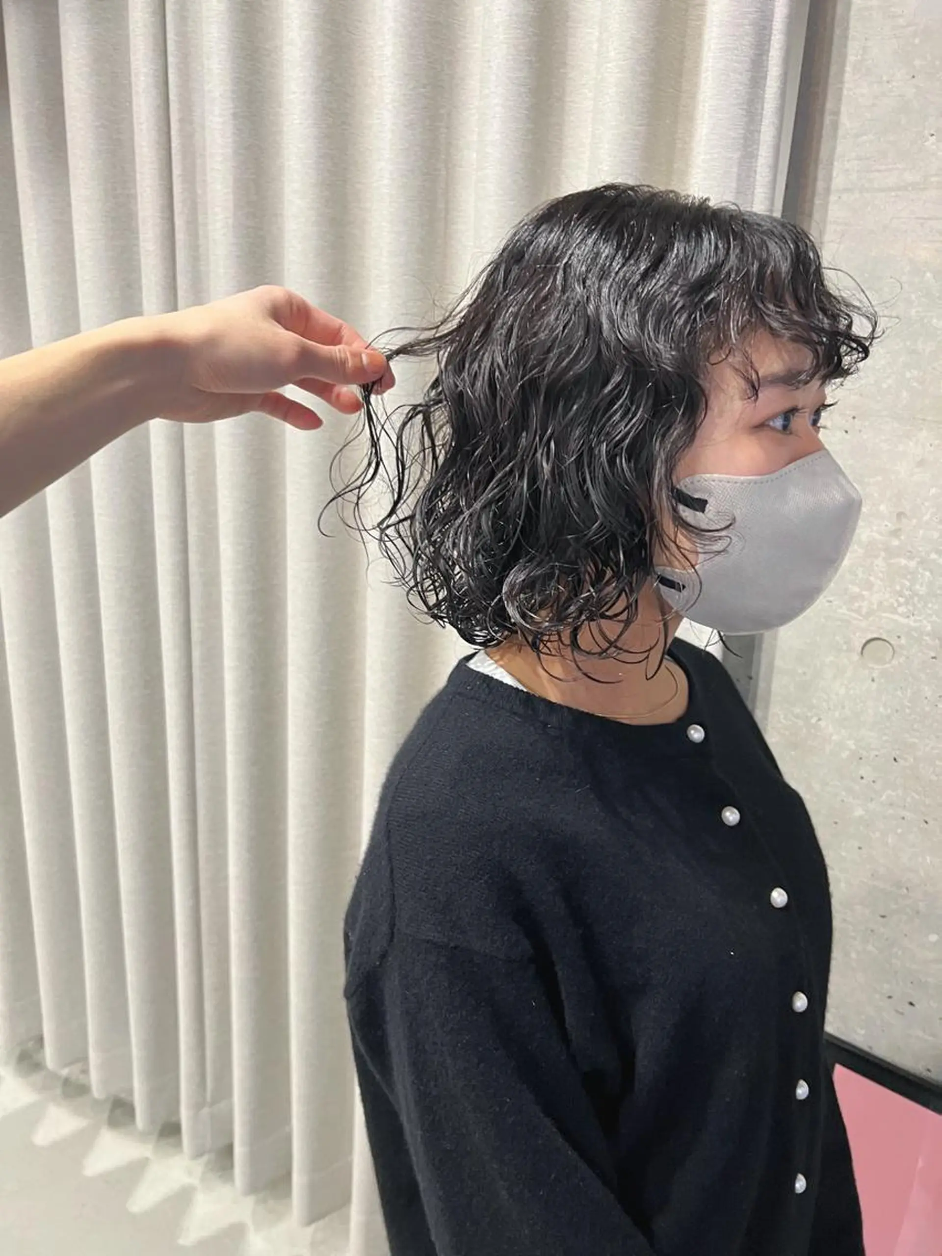 ショート パーマ ボブパーマコテ巻き風 パーマNo1深江秀平のヘアスタイル