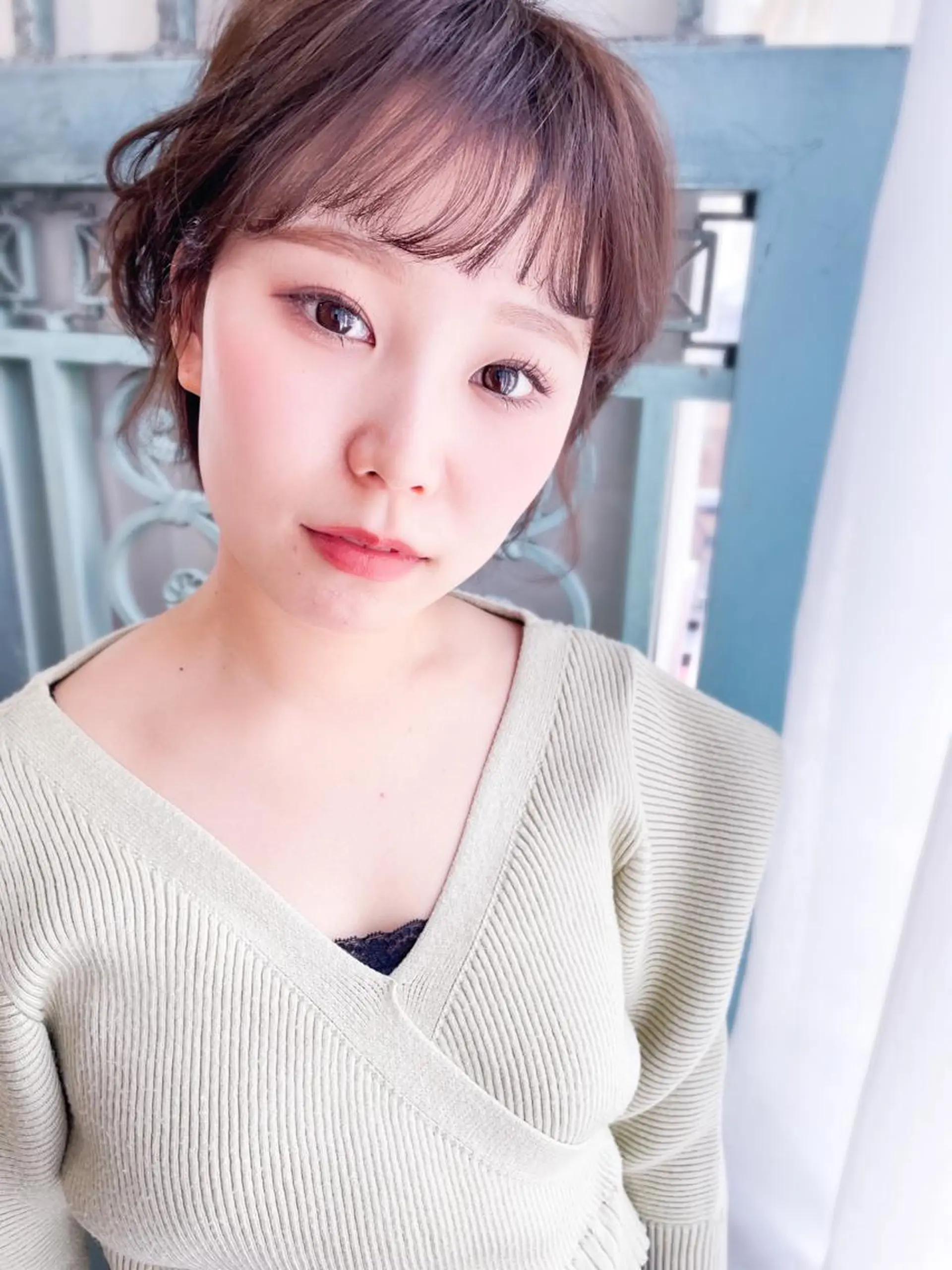 ショート カラー パーマ ヘアアレンジ メンズ ヘアセット 表参道Lise おおいしおりのヘアスタイル