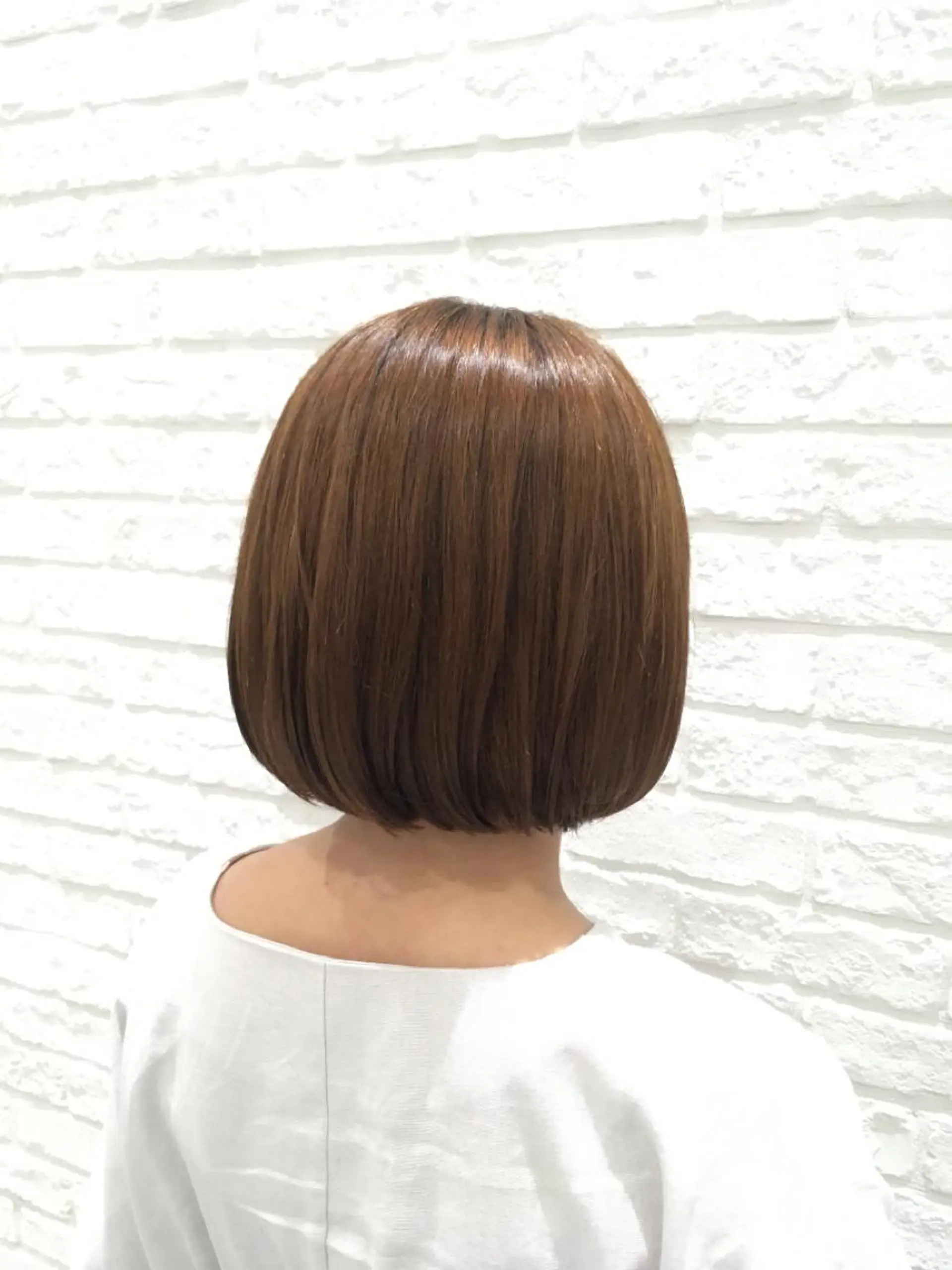 ミディアム 傷んだ髪をサラサラに 曲がる縮毛矯正◎高岡のヘアスタイル