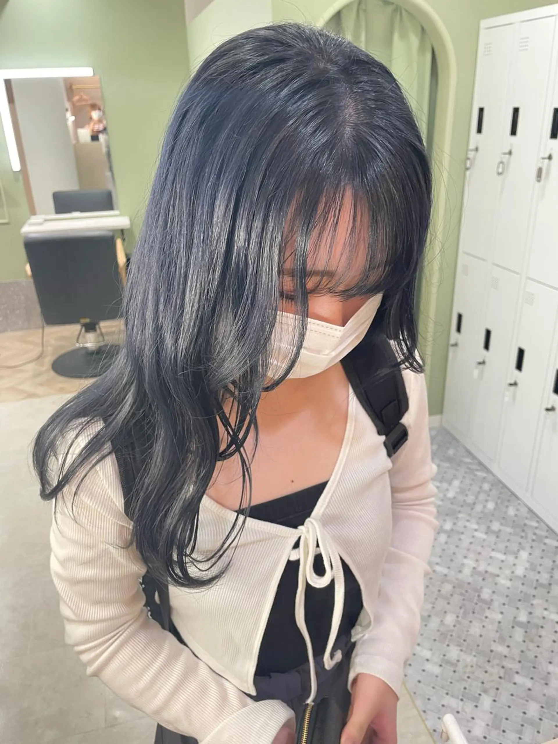 セミロング rina／ベージュ ワンホン/韓国ヘアのヘアスタイル