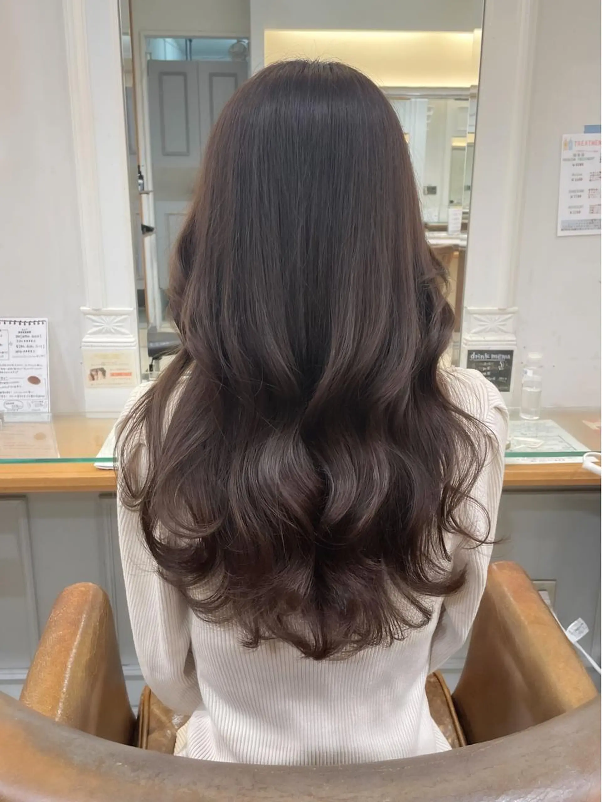 ロング カラー ブラウンカラー ショコラブラウン ショコラグレージュ 透明感カラー ダークブラウン 横浜/レイヤーカット /韓国ヘア/佐藤記正のヘアスタイル