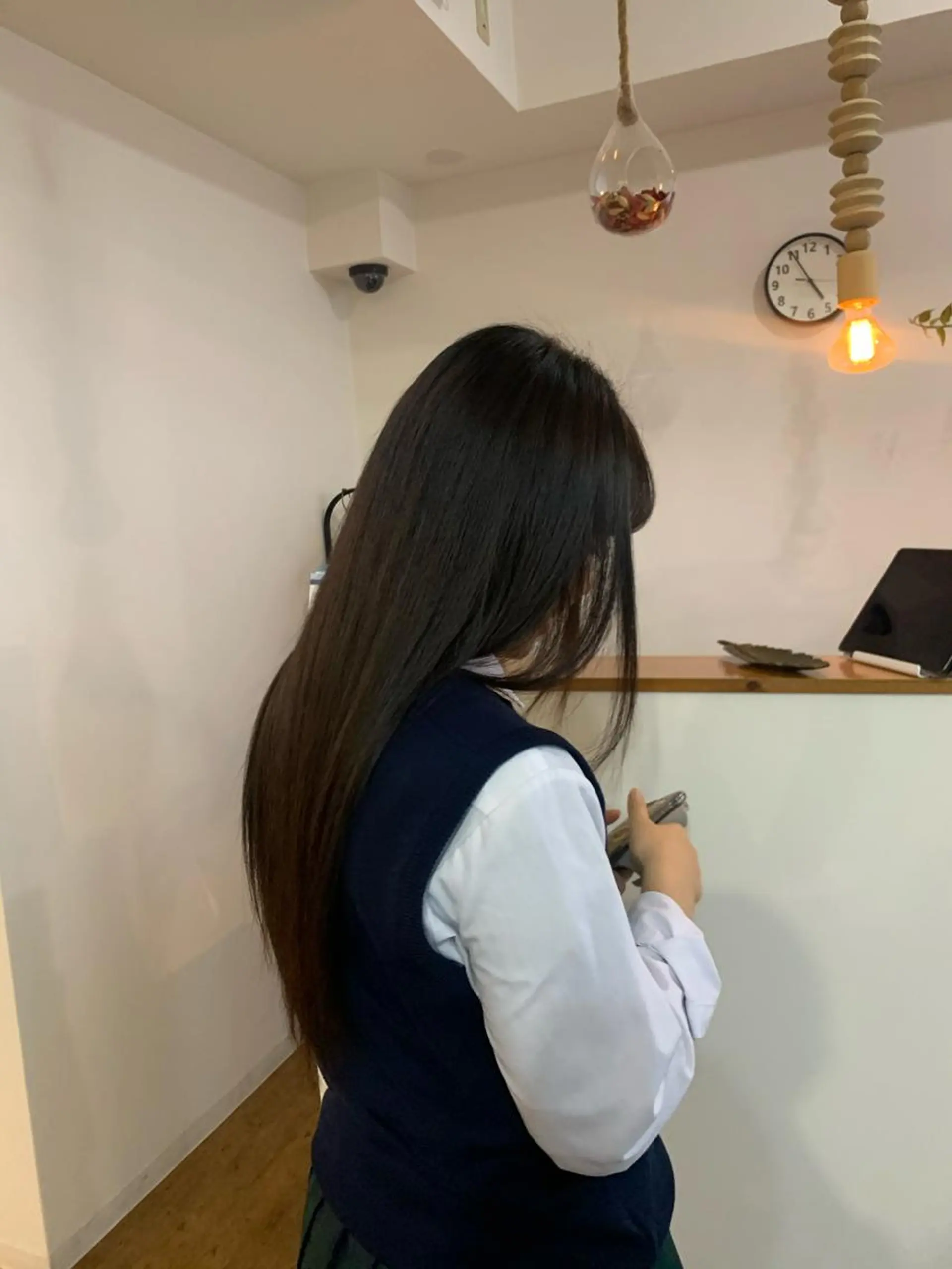 ロング 縮毛矯正 甲斐 もあのヘアスタイル