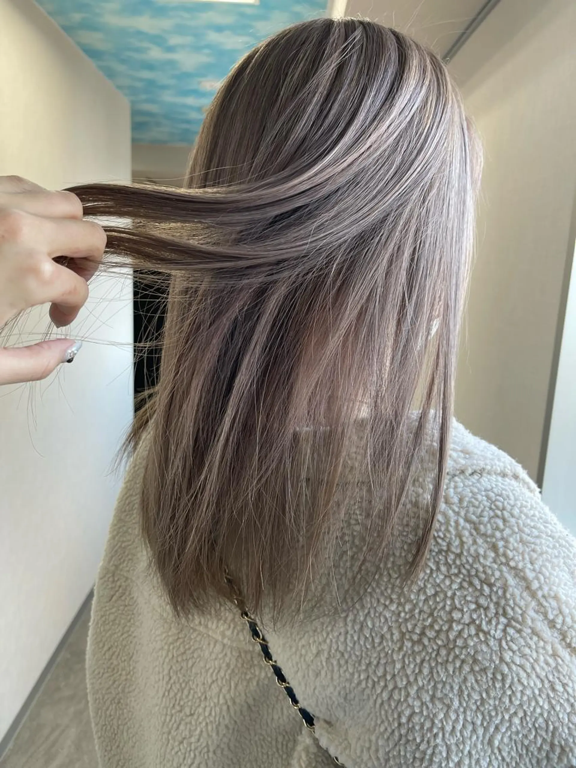 セミロング カラー 透明感カラー ヘアカラー 松井那津子 /ハイライトブリーチのヘアスタイル