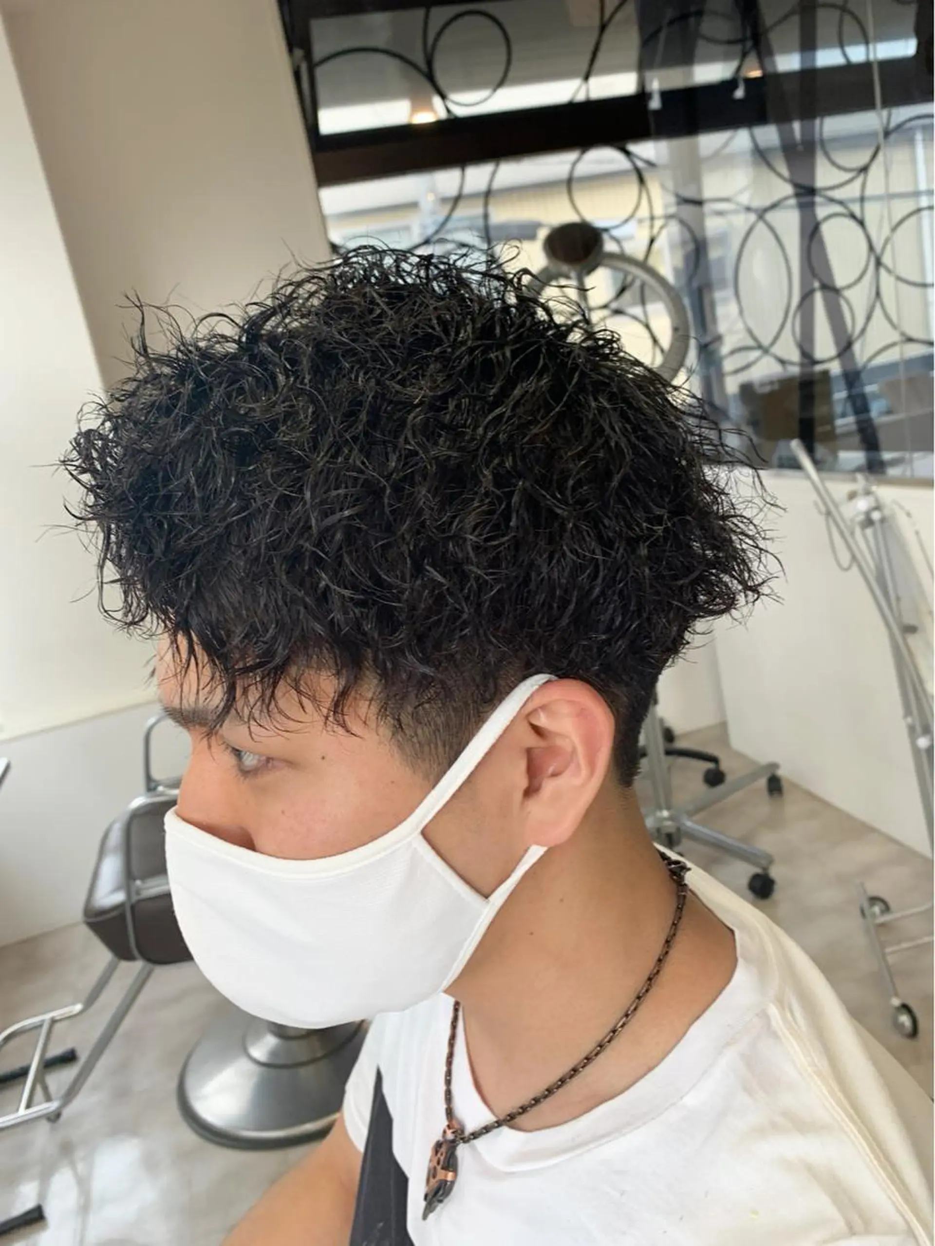 ショート メンズ メンズパーマ/難波/ 心斎橋　室園亮佑のヘアスタイル