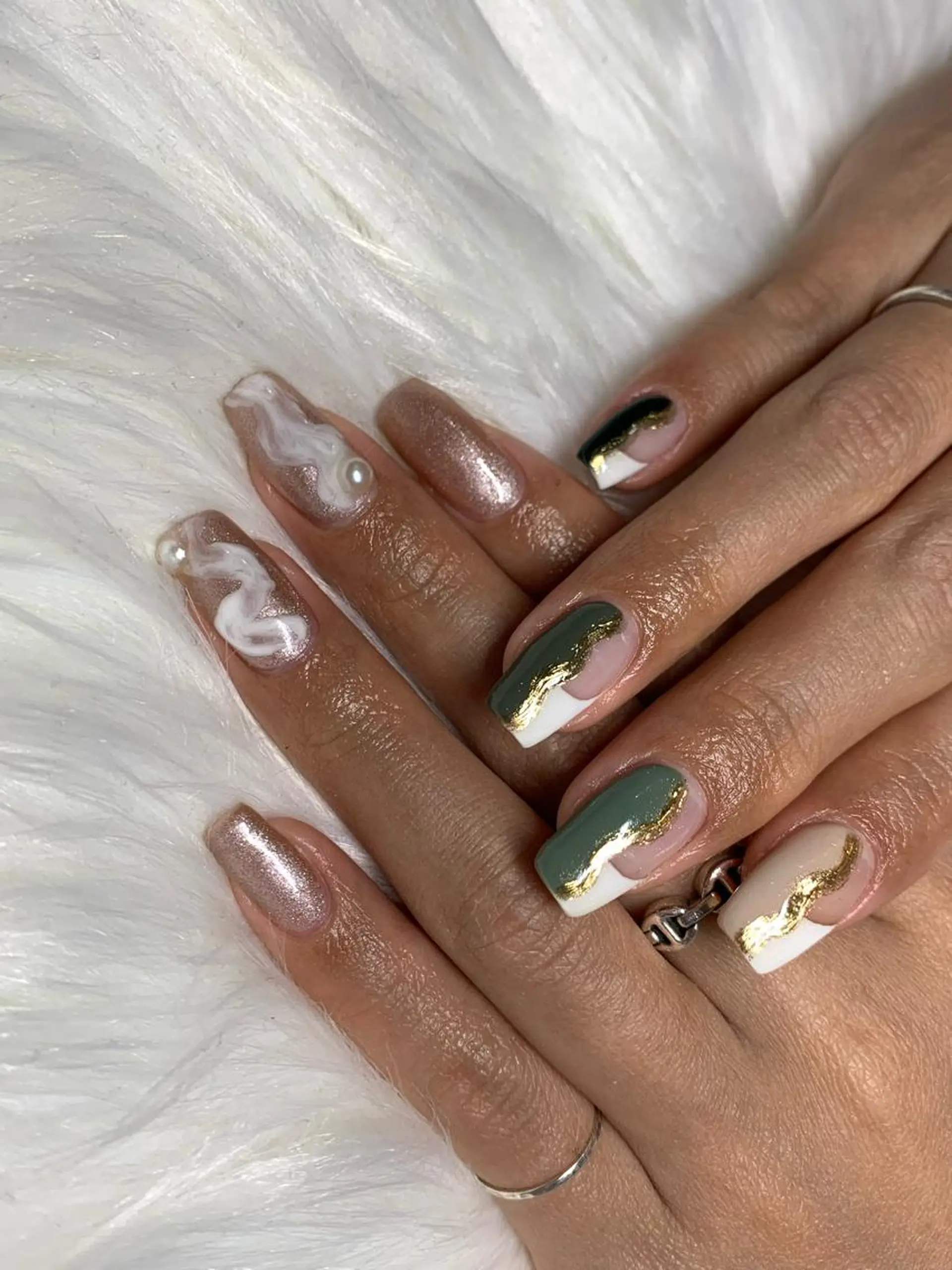 ネイル フレンチネイル 持ち込み ニュアンスネイル 斉藤 姫乃のネイルデザイン