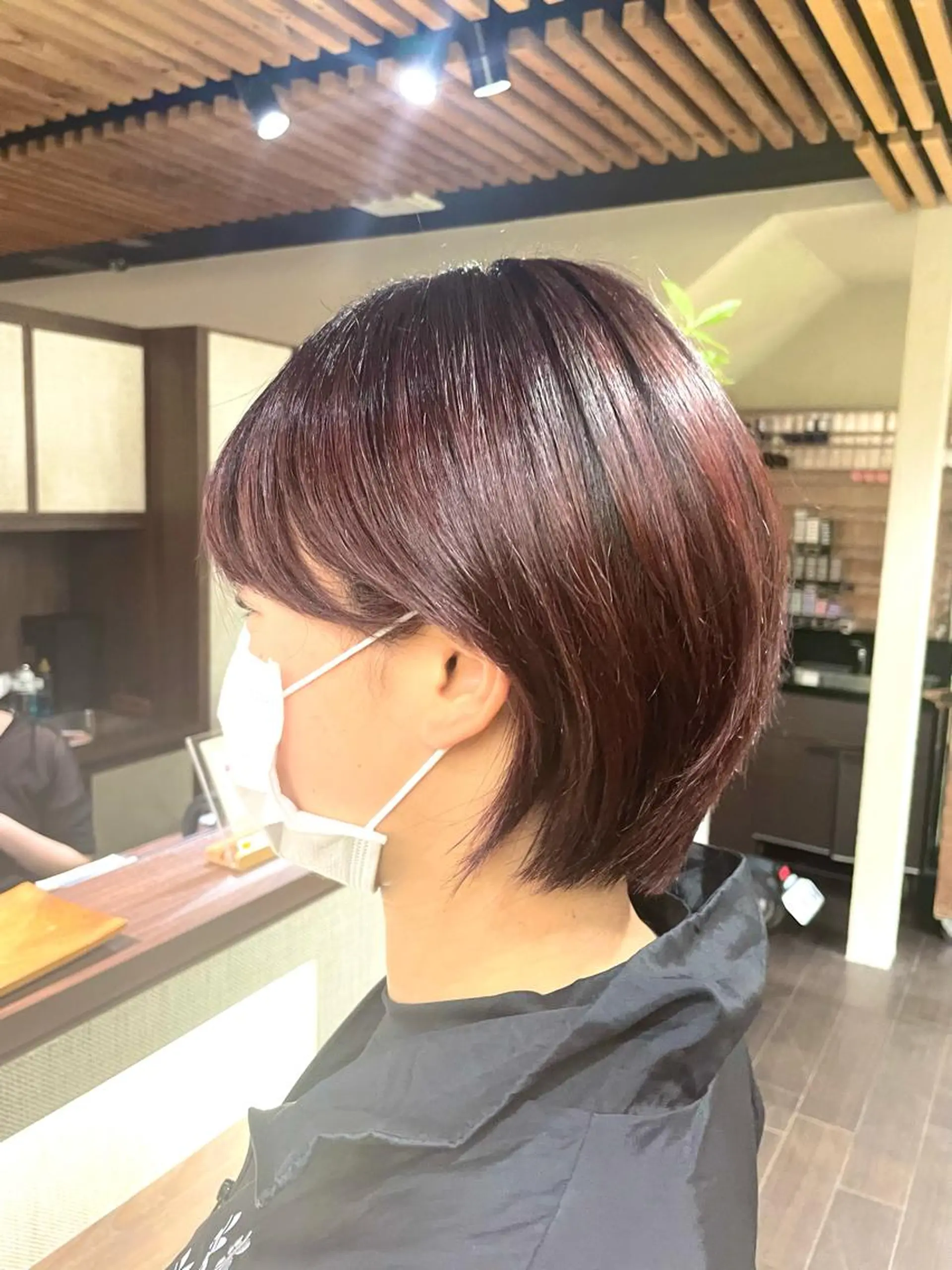 ショート カラー ボルドーカラー ショートヘア ウルフカット ユヅキ 【8月限定クーポン】のヘアスタイル