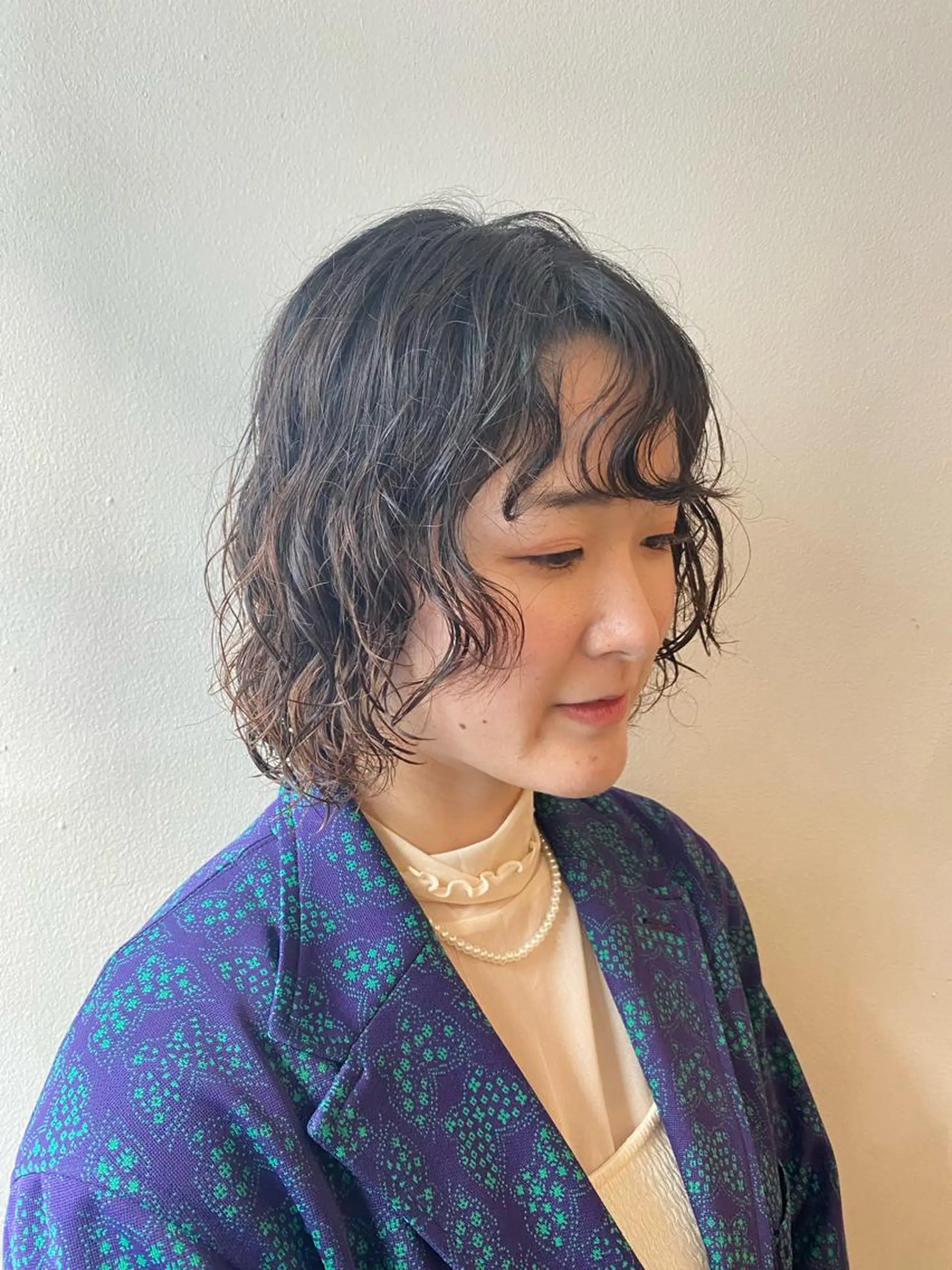 ミディアム パーマ ミディアムパーマ ニュアンスパーマ 🌸透明感艶 カラー🌸Yuukiのヘアスタイル