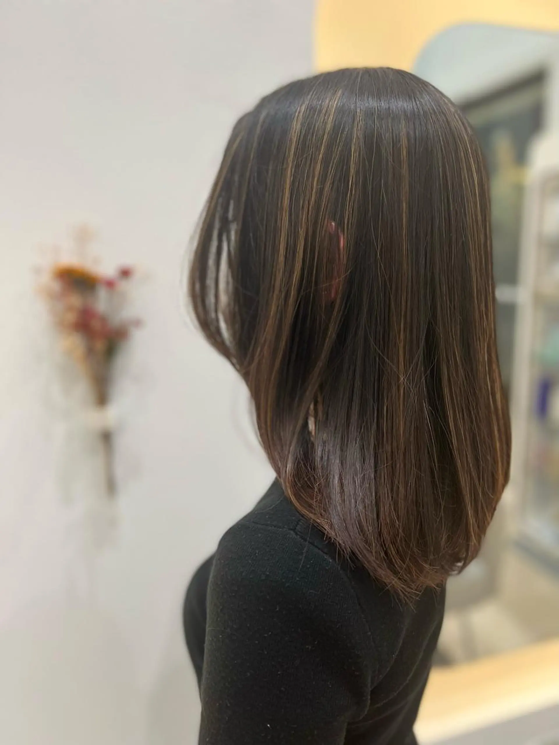 ミディアム カラー パーマ 縮毛矯正 堀井 凌平のヘアスタイル