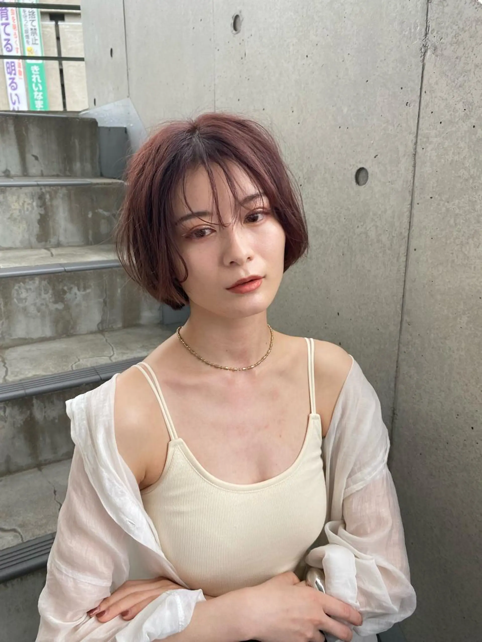 ショート カラー 髪質改善/縮毛矯正/ 透明感カラーYUMAのヘアスタイル