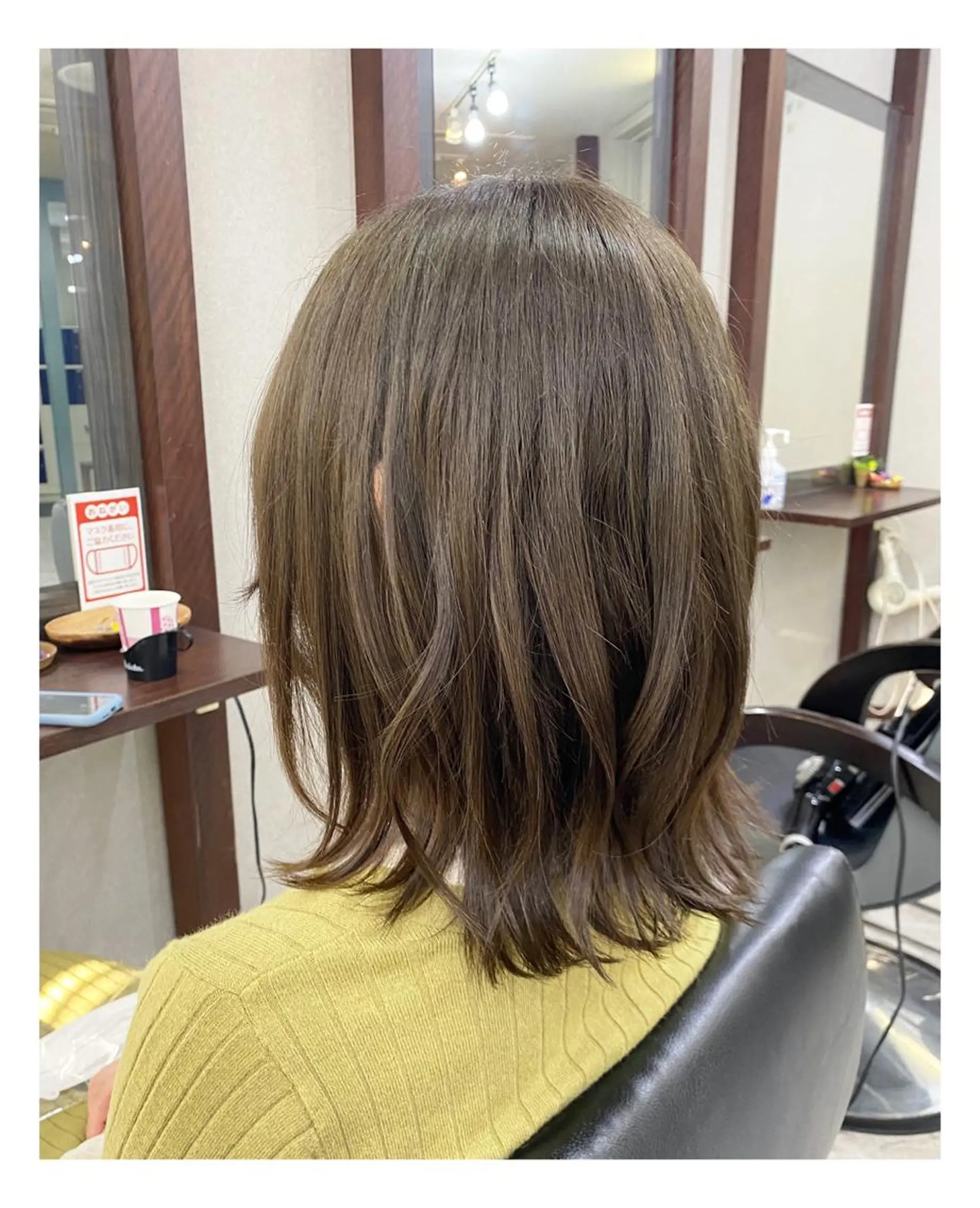 ミディアム カラー ベージュカラー オリーブベージュ cocoru所属・＊横浜駅＊ 金子 誠也のヘアスタイル