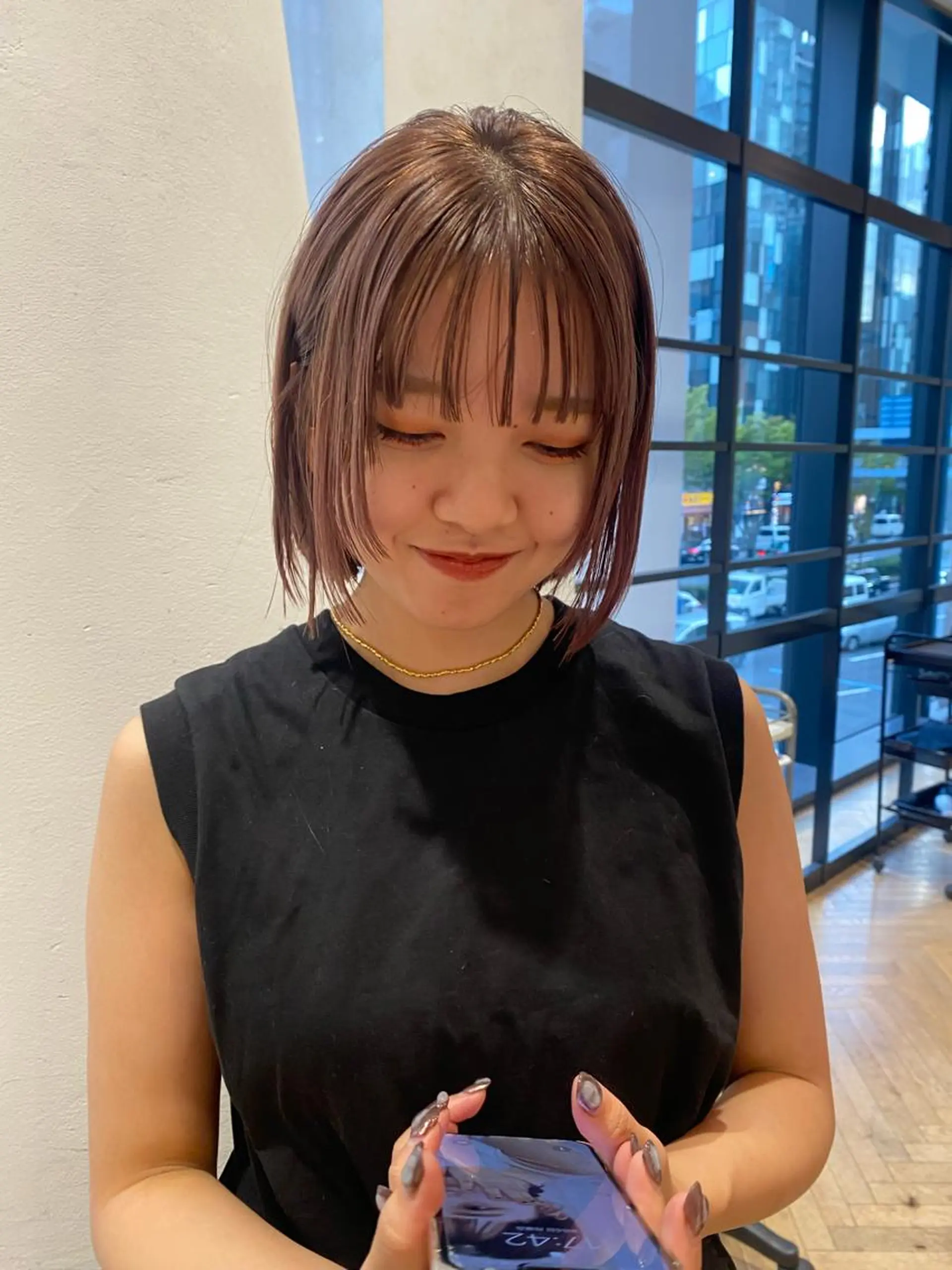 ミディアム ボブ レイヤーカット 増井 彩乃のヘアスタイル