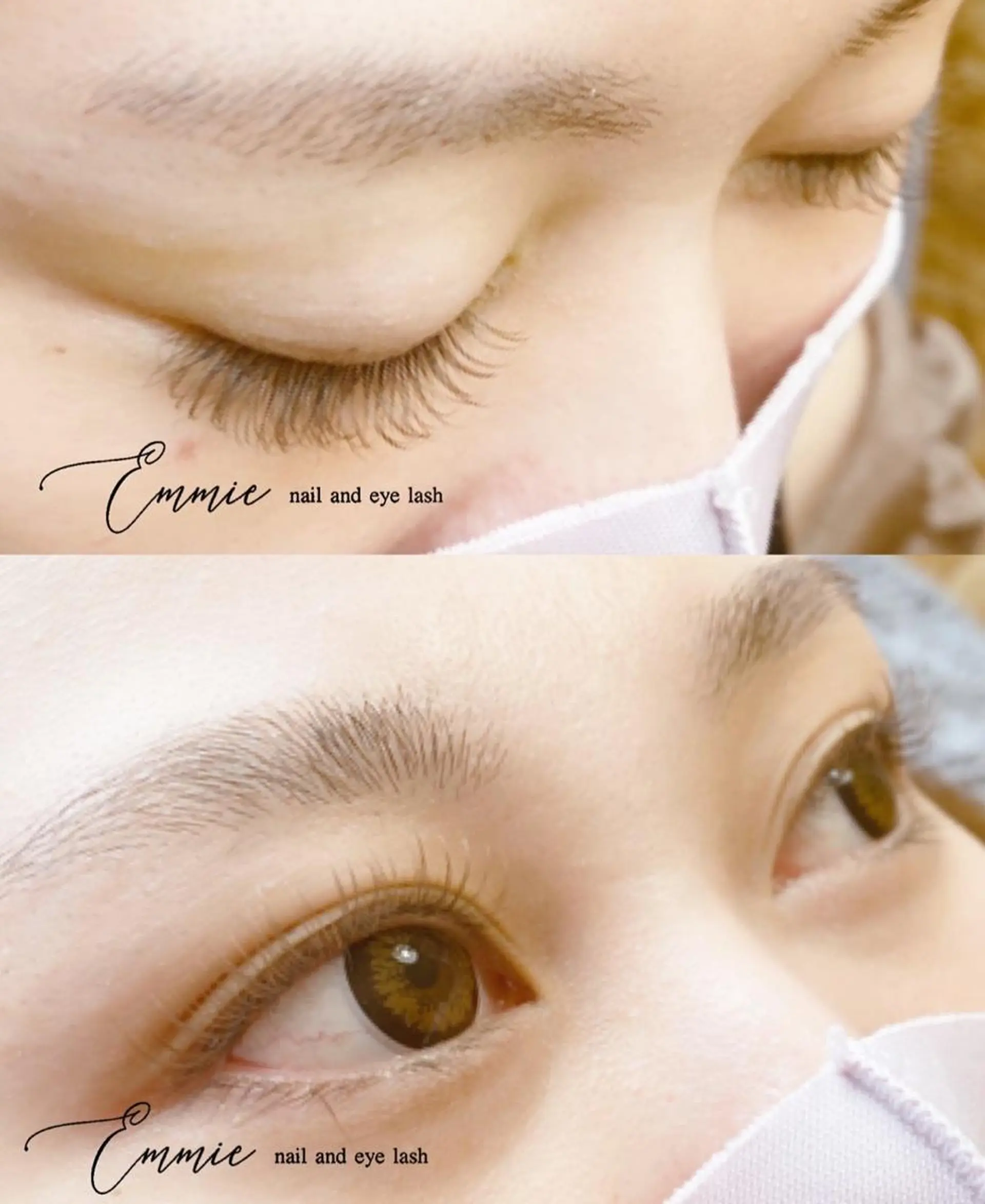 マツエク・マツパ カラーマツエク フラットラッシュ aura Kanaのマツエク・マツパデザイン