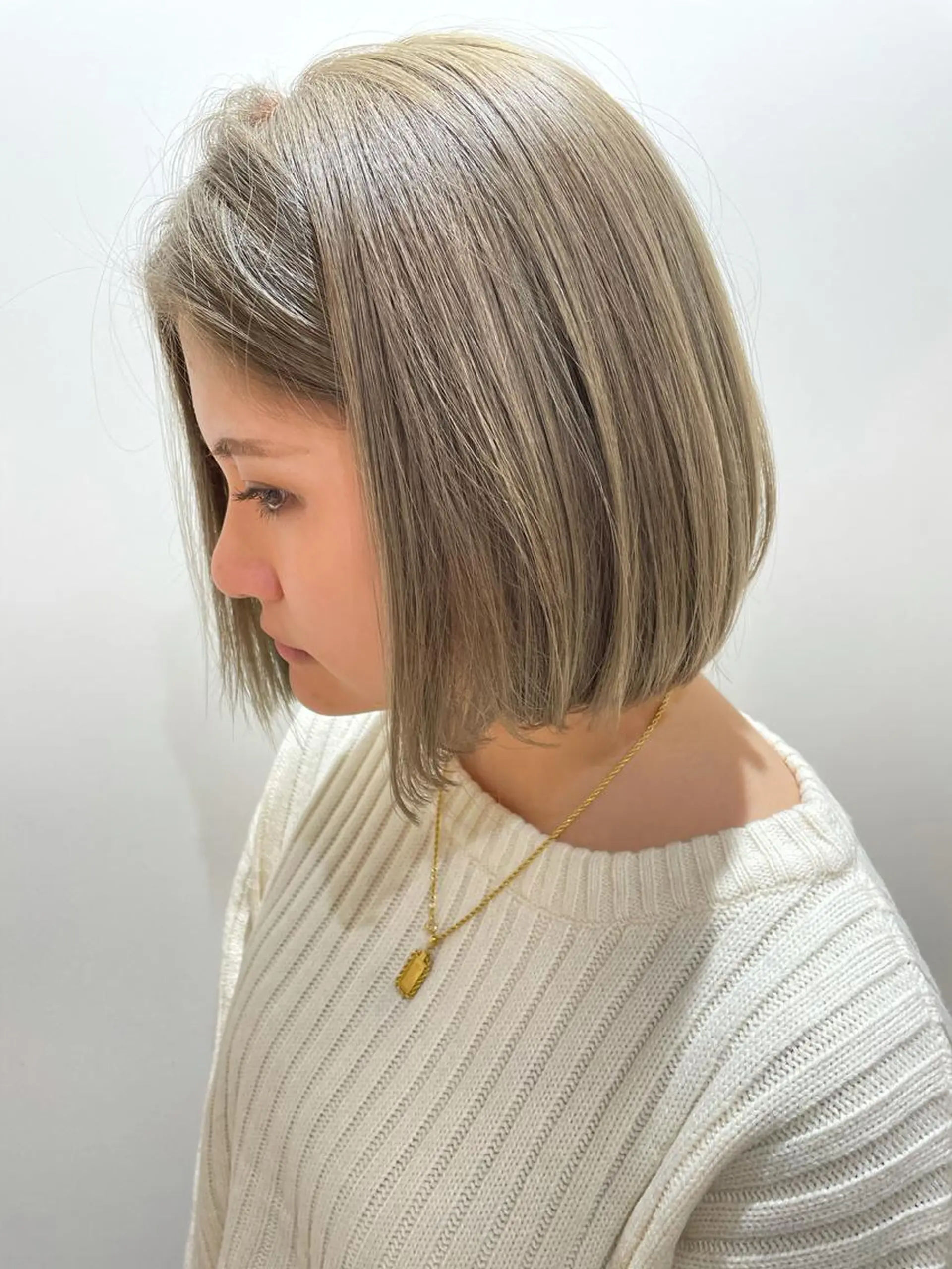 ミディアム カラー ケアカラー 銀座シロー　村山 レツのヘアスタイル