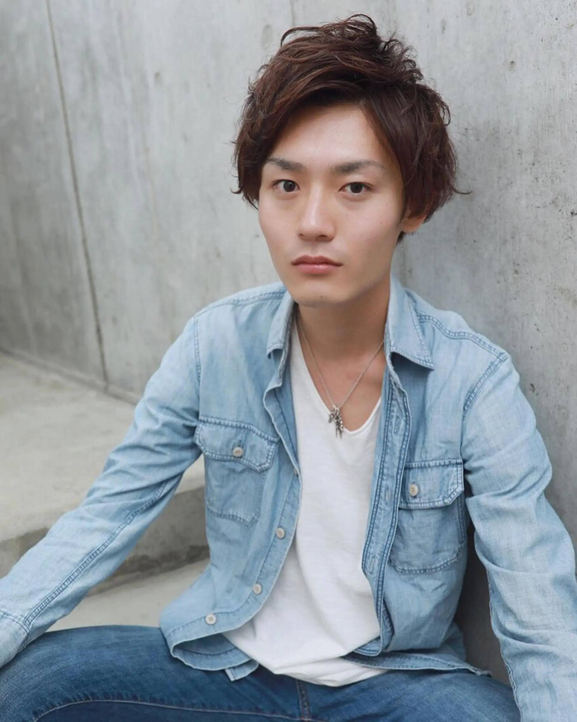 ショート カラー パーマ メンズ Lolonois池田 代表 鍜治本颯太のヘアスタイル