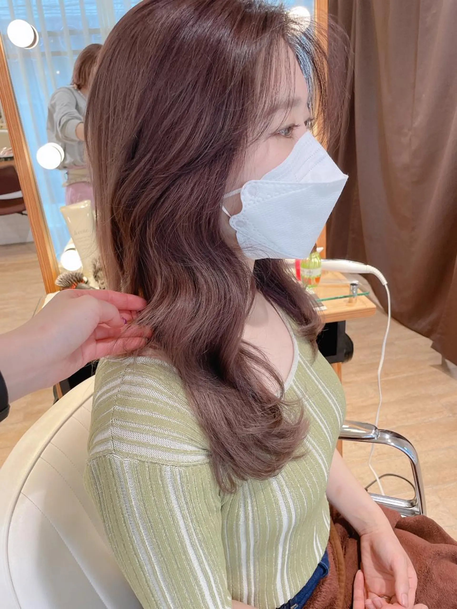 ロング カラー 韓国風カラー パープルカラー ヨシンモリ 韓国風ヘア ✨カラー支持No.1 🧸ワキ カナコ🧸のヘアスタイル