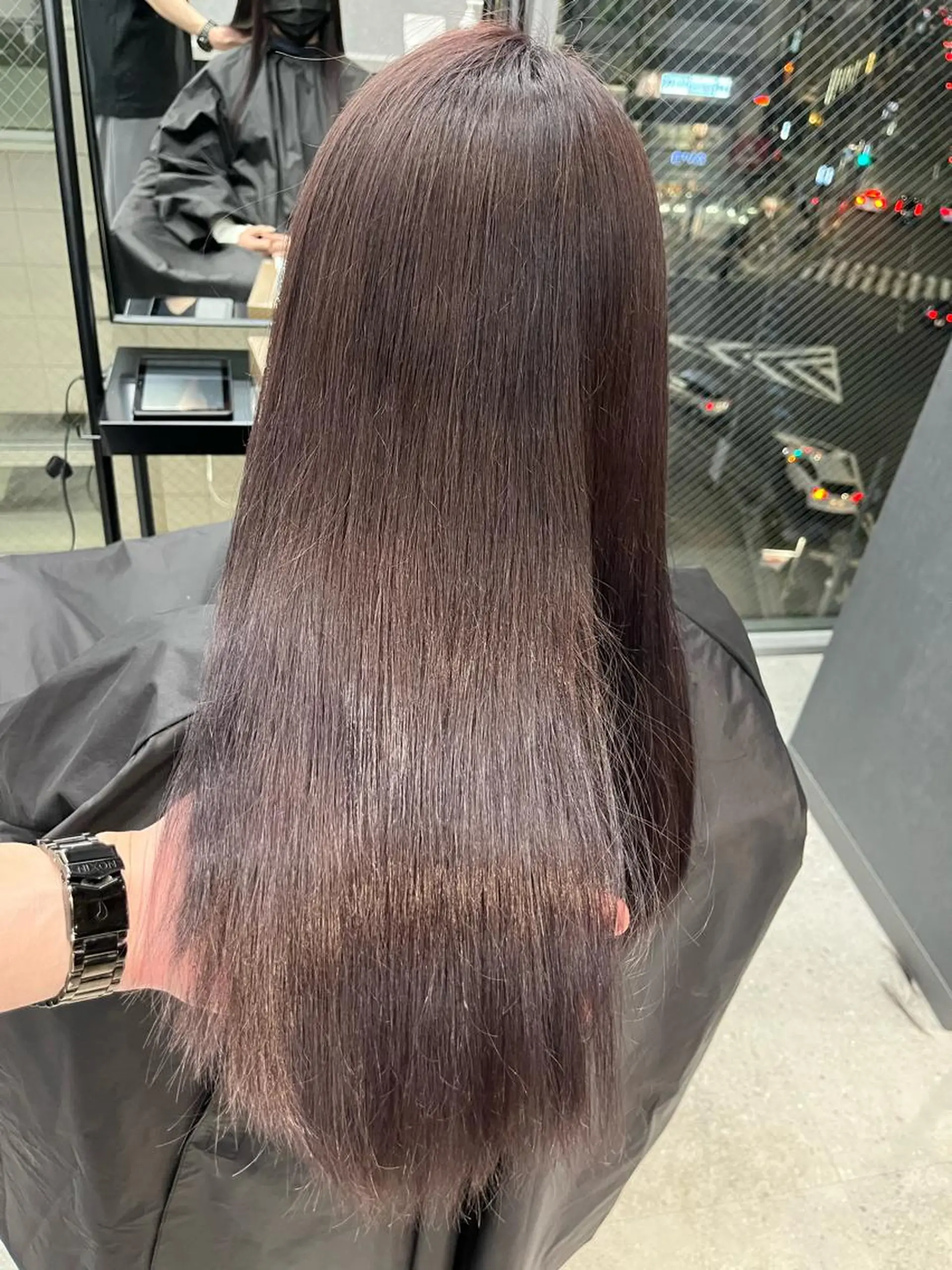 ロング カラー ブリーチ ケアカラー ブリーチなしカラー 土田 啓太のヘアスタイル