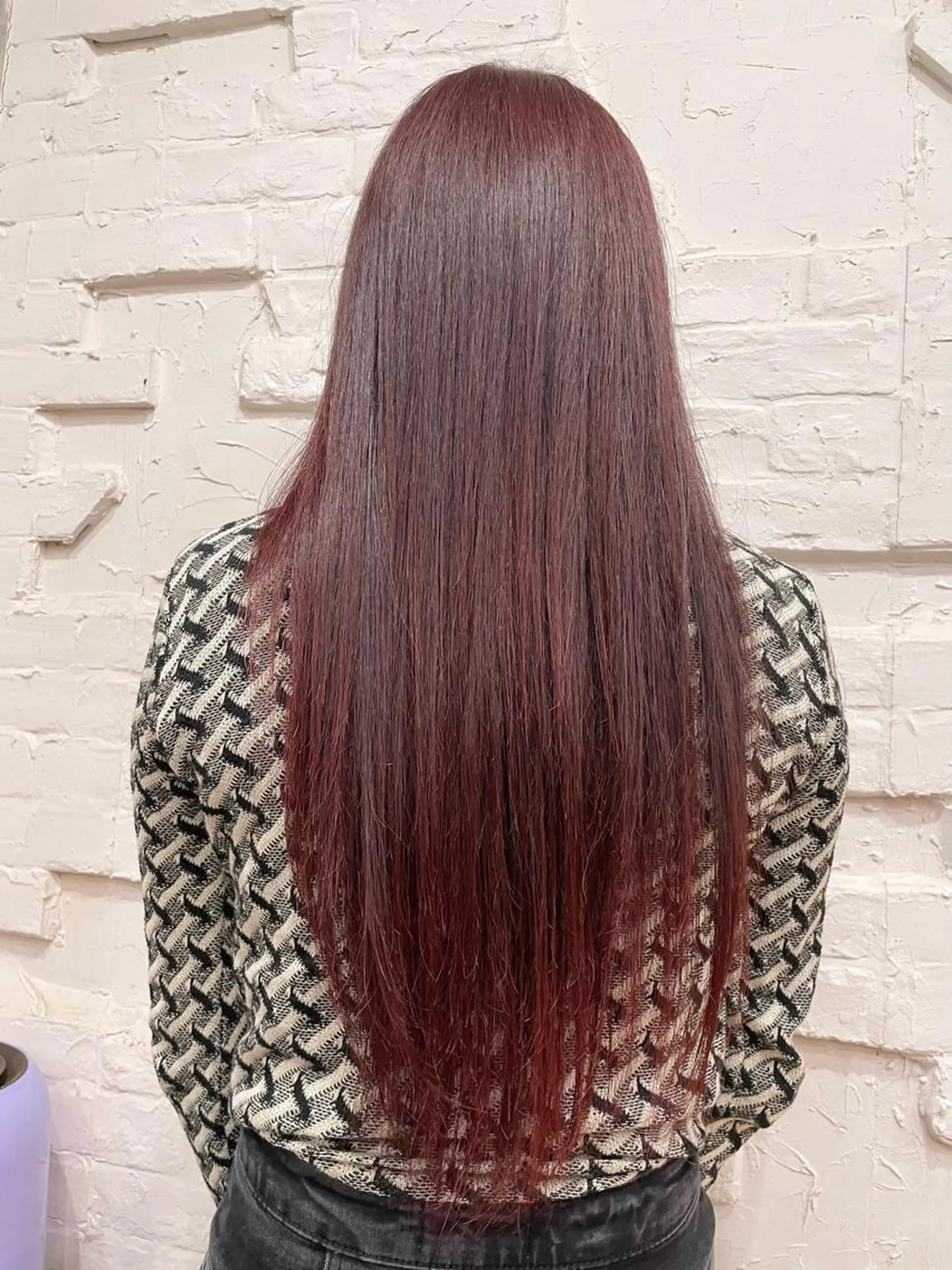 ロング カラー ブラウンカラー レッドカラー レッドブラウン ヘアカラー トリートメント 【ピンク/韓国ヘア/ ヘアセット】亜海のヘアスタイル