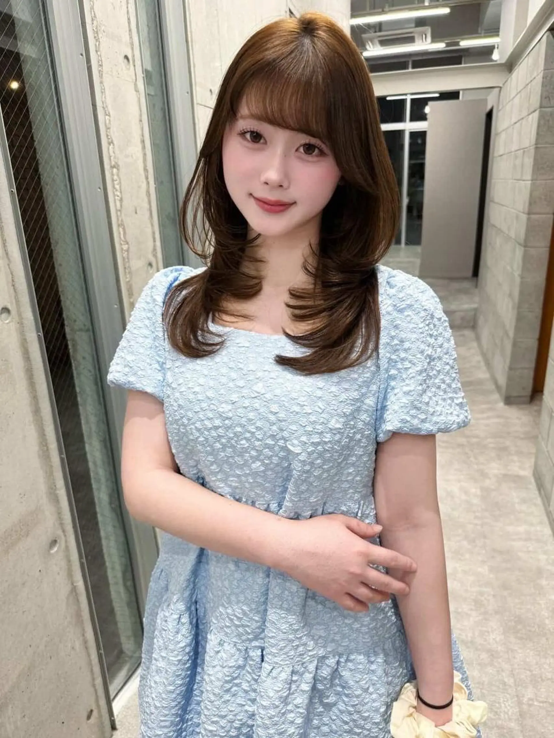 カラー セミロング ベージュカラー 透明感カラー ヘーゼル ヘアカラー トリートメント 韓国ヘア♡🇰🇷 暖色♡透明感カラー✨のヘアスタイル