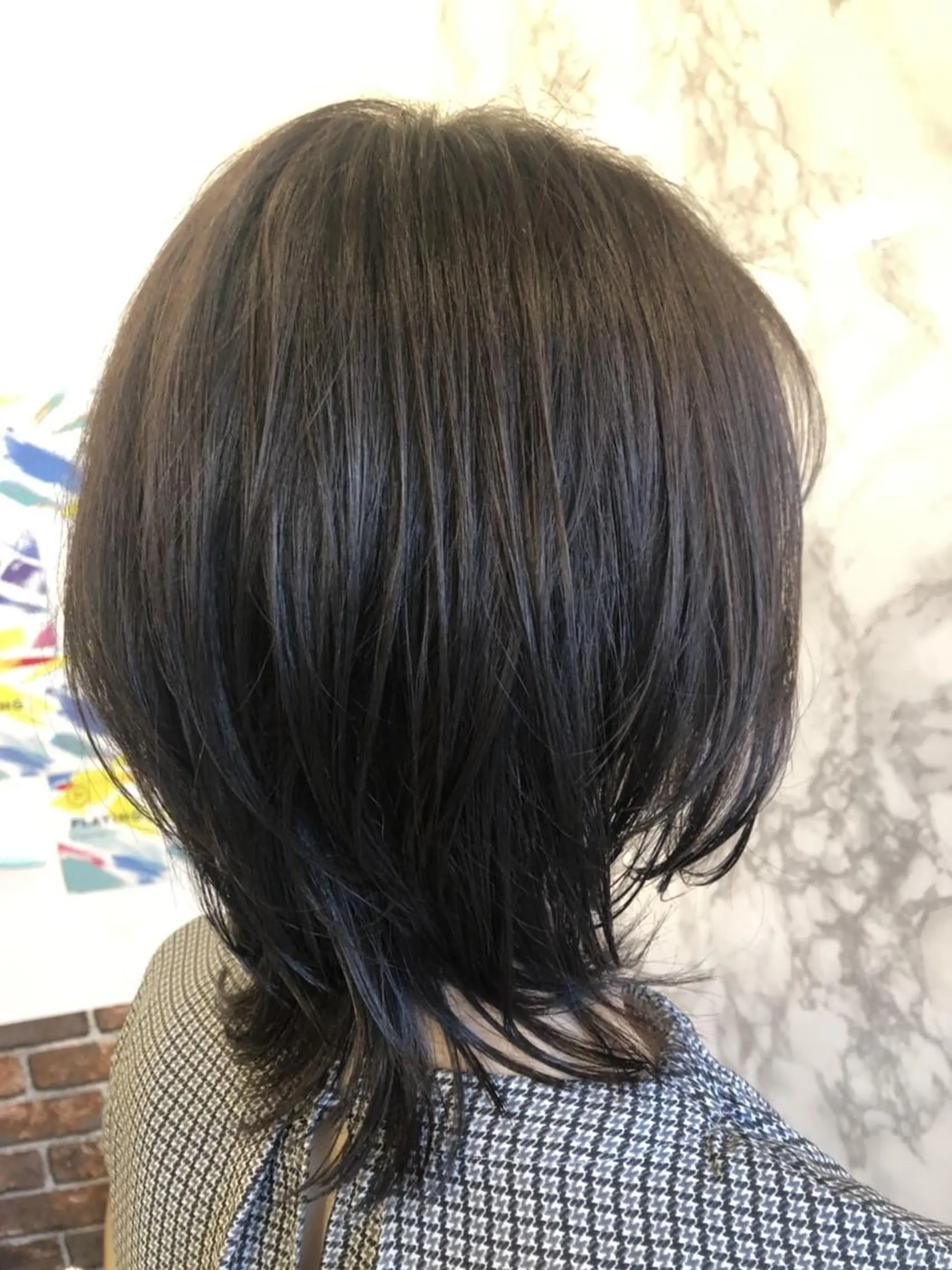 ミディアム ウルフカット 東中野🥇美容室 FLOW東中野店のヘアスタイル