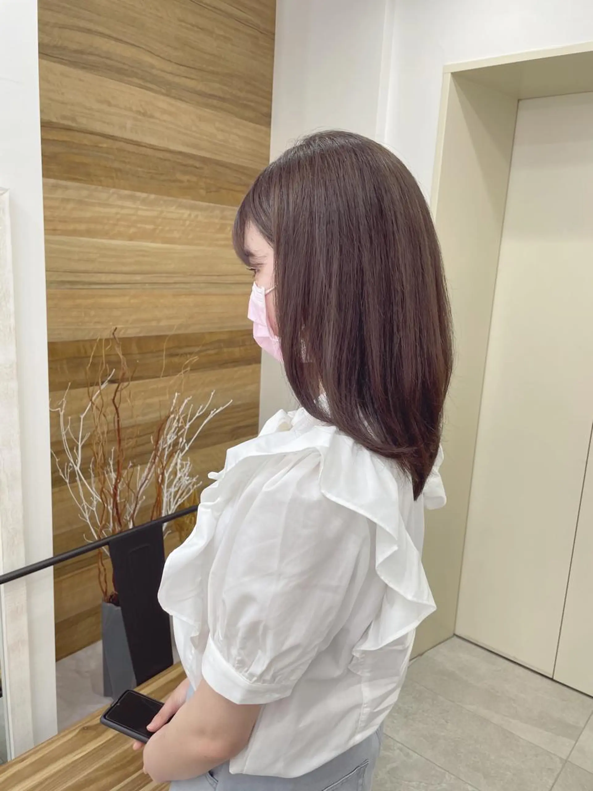 セミロング カラー 飯塚 青空のヘアスタイル