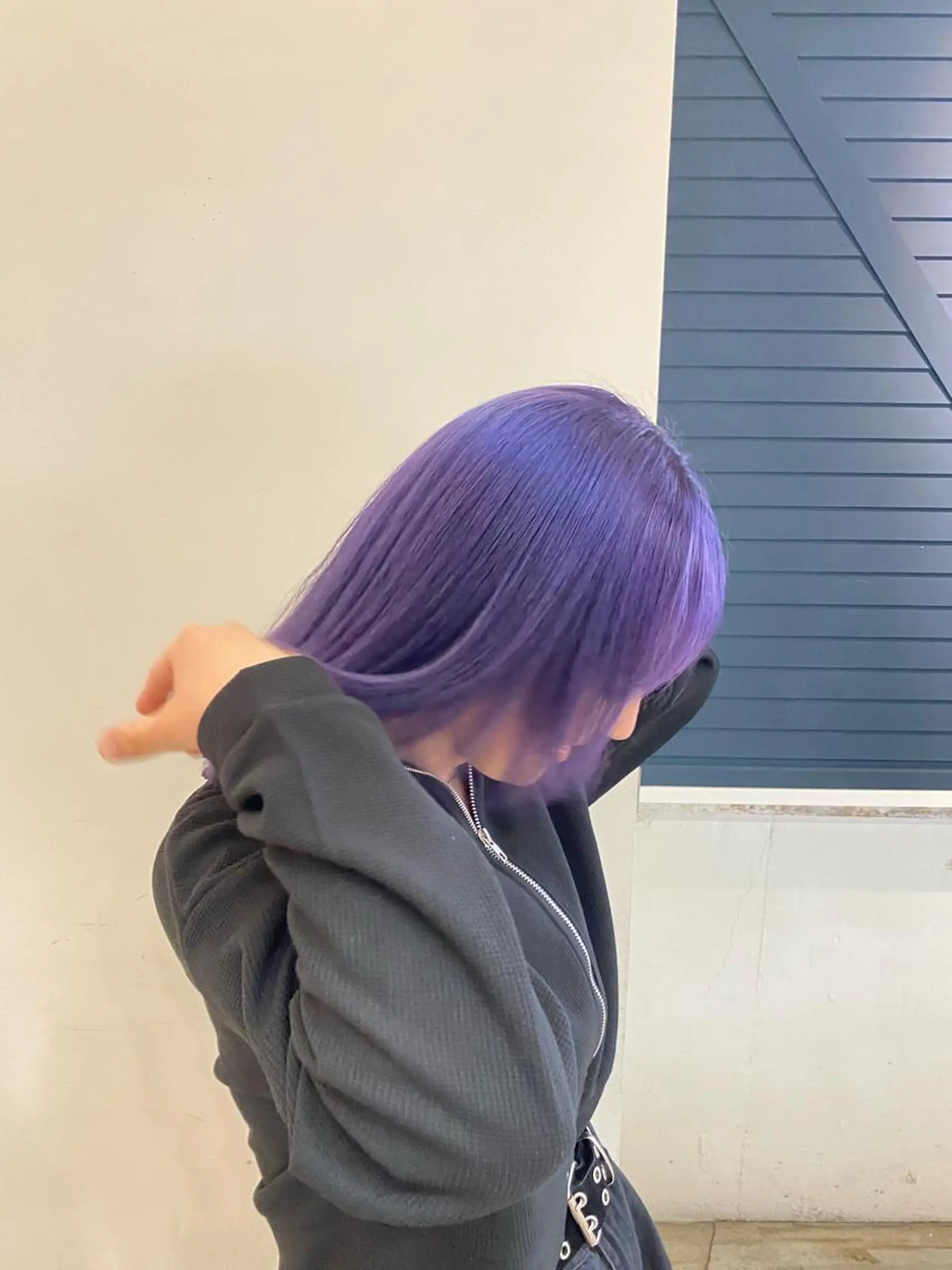 セミロング パープルカラー YUMA🪽 /ボブ/レイヤーのヘアスタイル