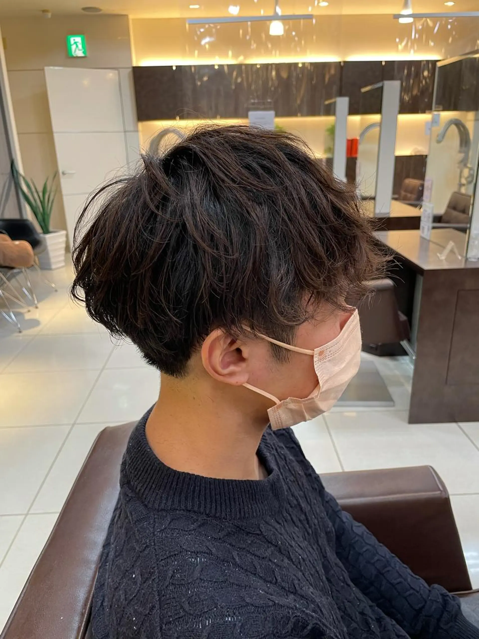 ショート パーマ メンズ 静岡/草薙パーマ メンズバレイヤージュのヘアスタイル