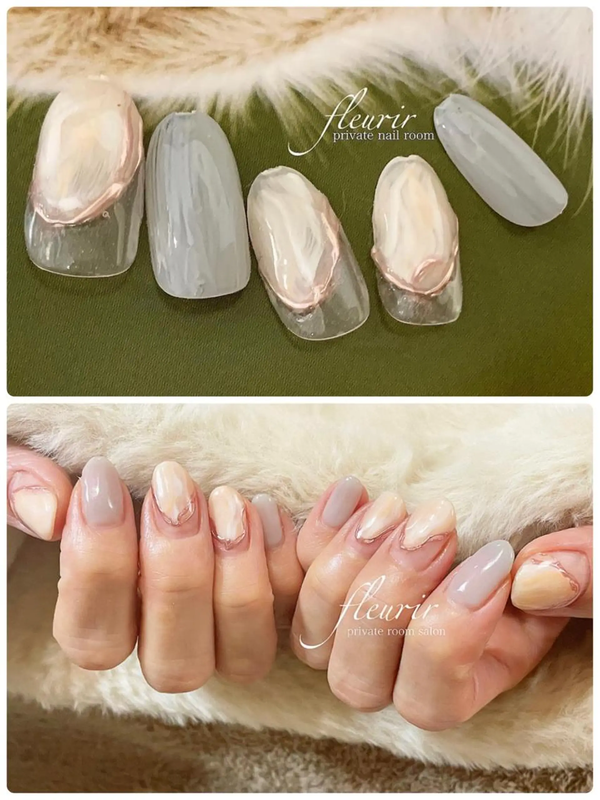 ネイル アートネイル 長さ出し フレンチネイル ジェルネイル ハードジェル フルリール 【プライベートサロンのネイルデザイン