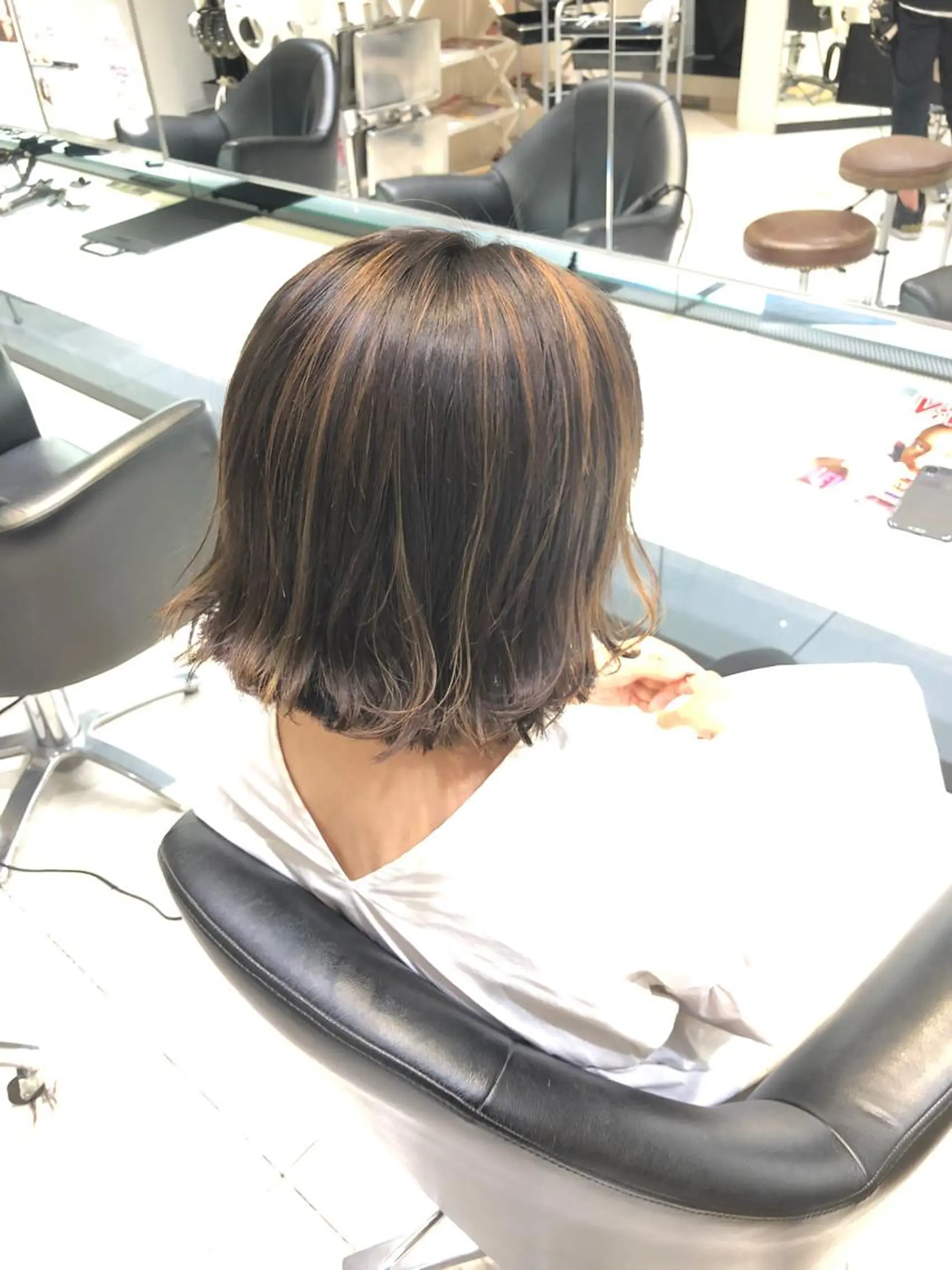 ミディアム カラー ベージュカラー ハイライトカラー ハイライト カット ヘアカラー トリートメント ✨髪質改善✨ 田西　基彦のヘアスタイル