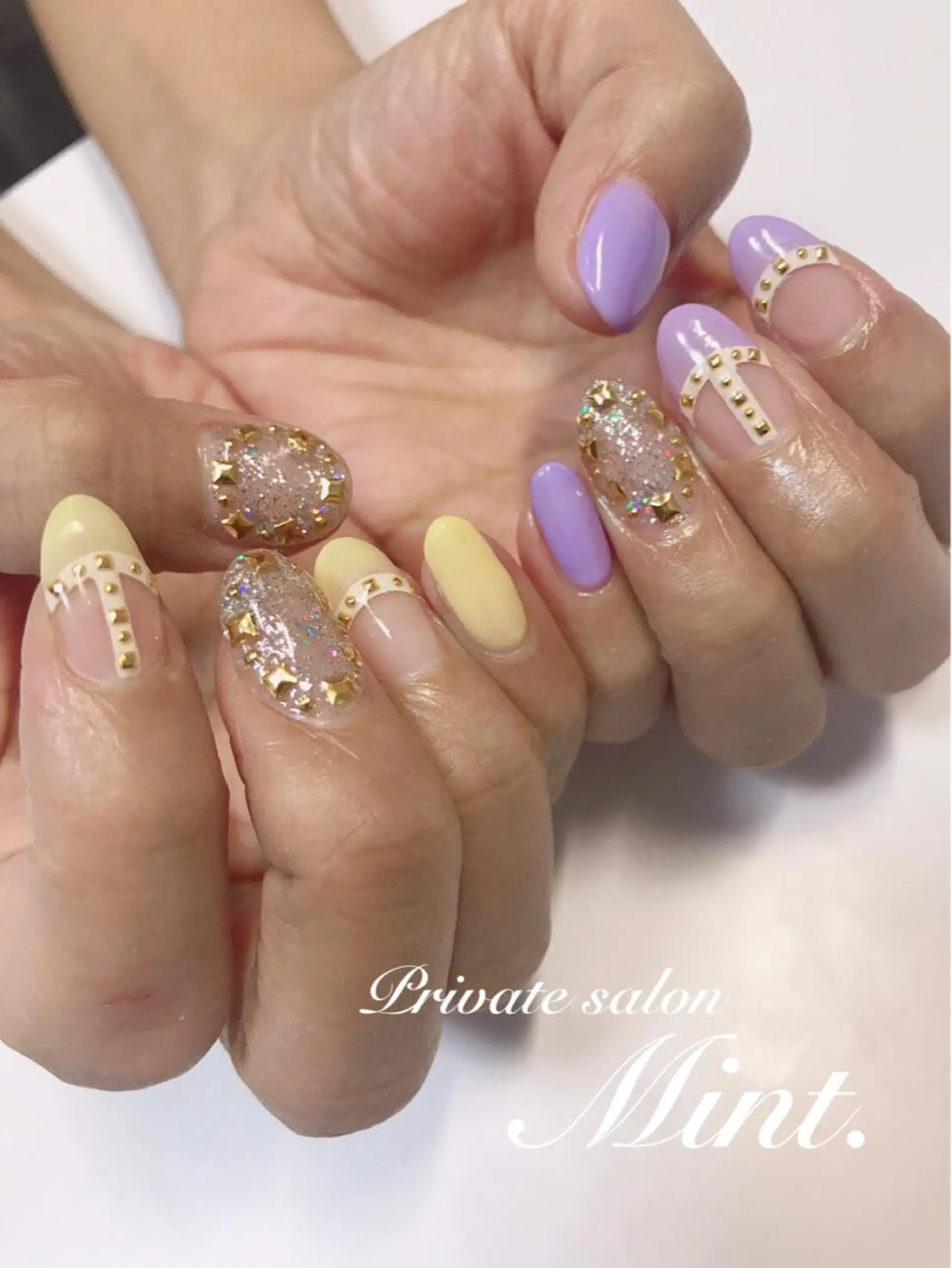 ミディアム ネイル ジェルネイル ハンドネイル Mint. nailのネイルデザイン