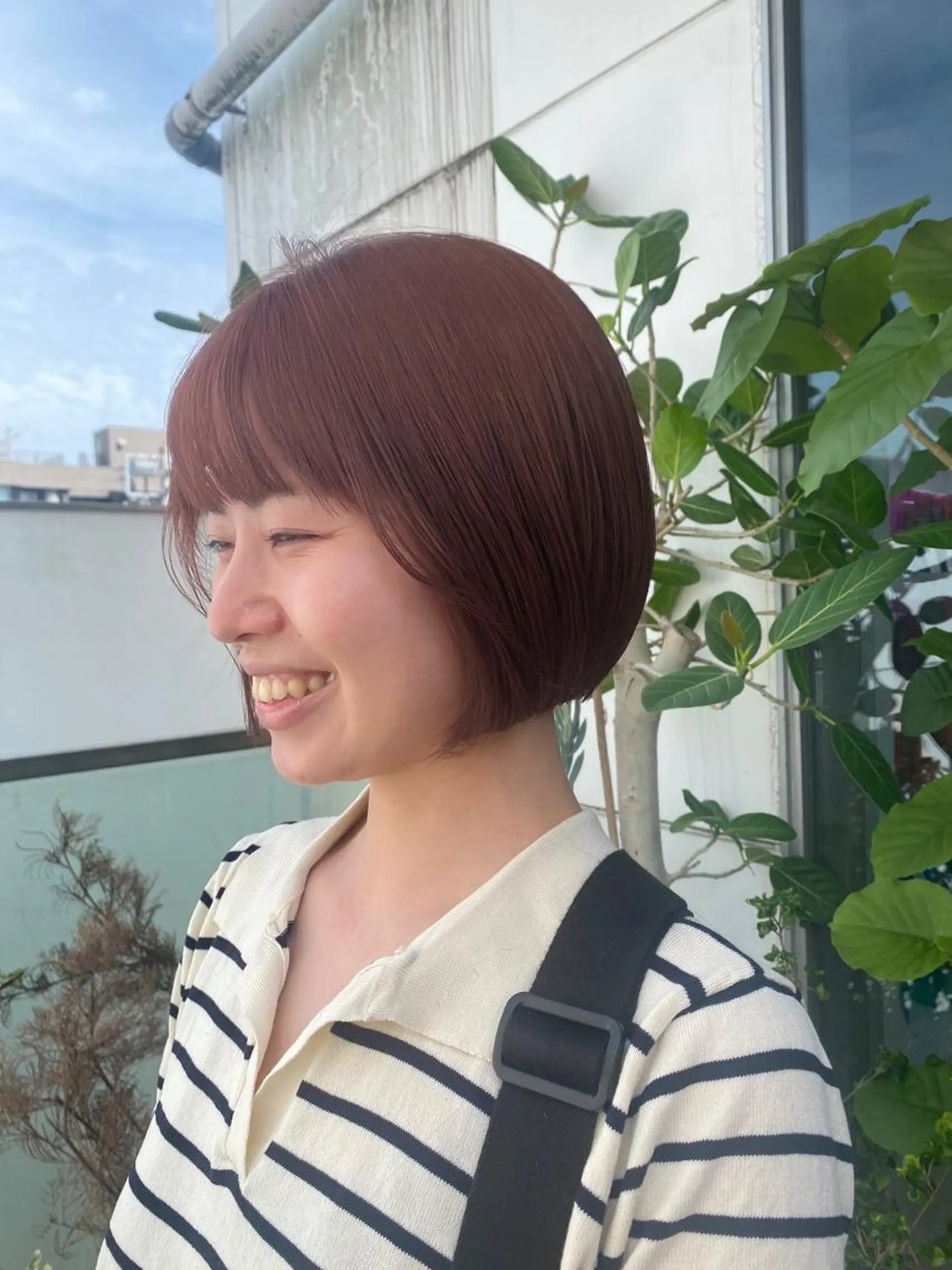 ショート カラー ヘアアレンジ ブラウンカラー カット ヘアカラー トリートメント ヘッドスパ ヘアセット 押切 響 のヘアスタイル