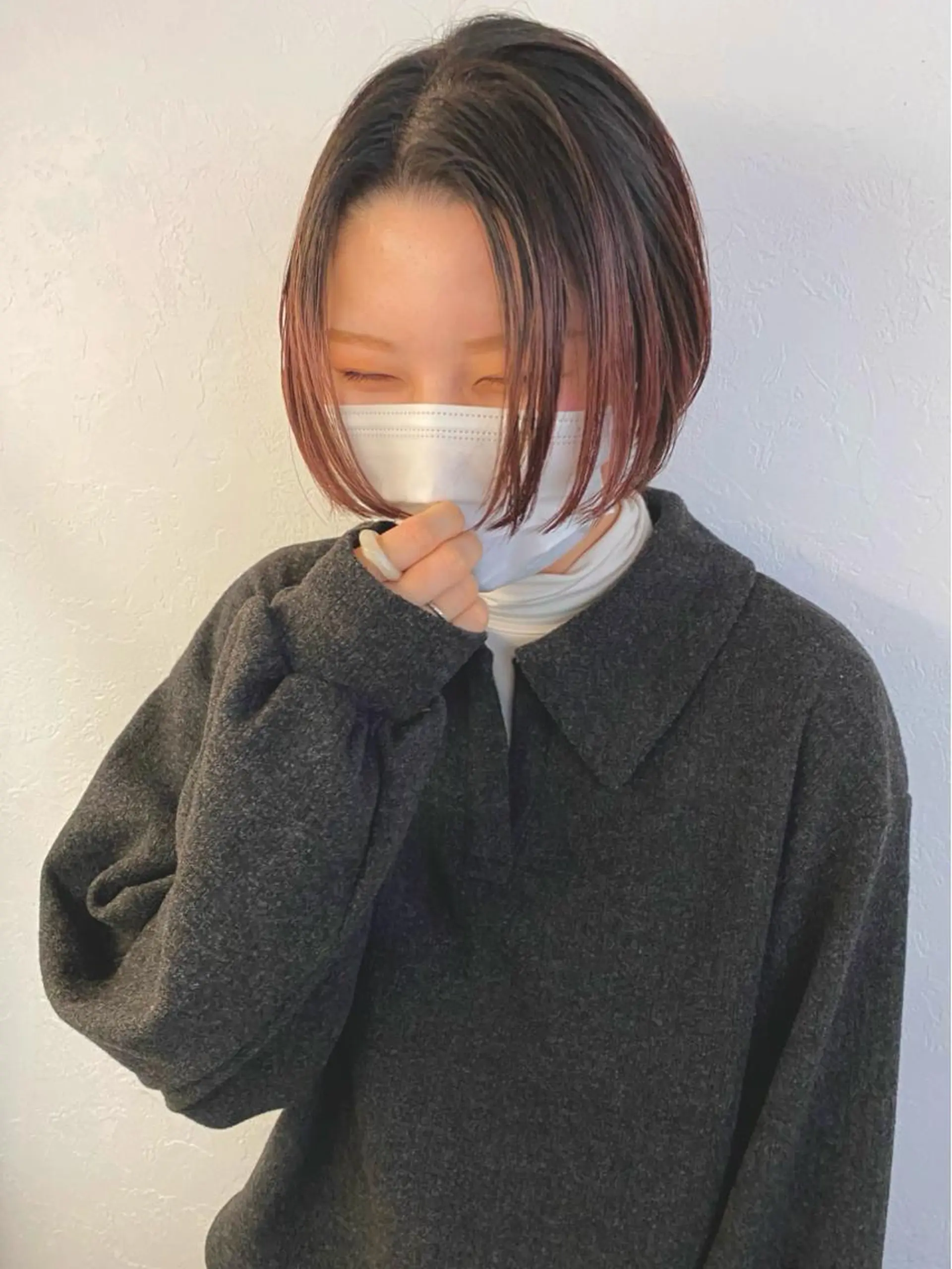 ショート ボブ ショートヘア 森貴裕/ベージュ/ パーマ/オリーブのヘアスタイル