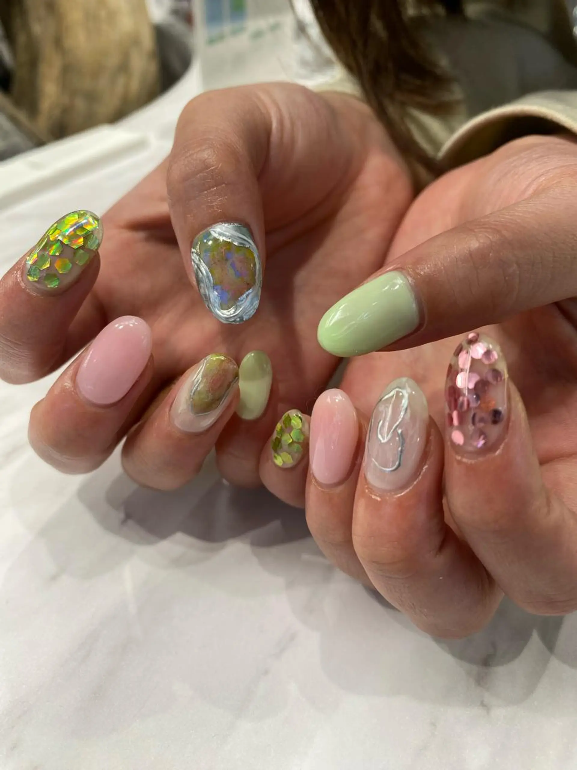 ネイル ハンドネイル Shiori･:* 💫のネイルデザイン