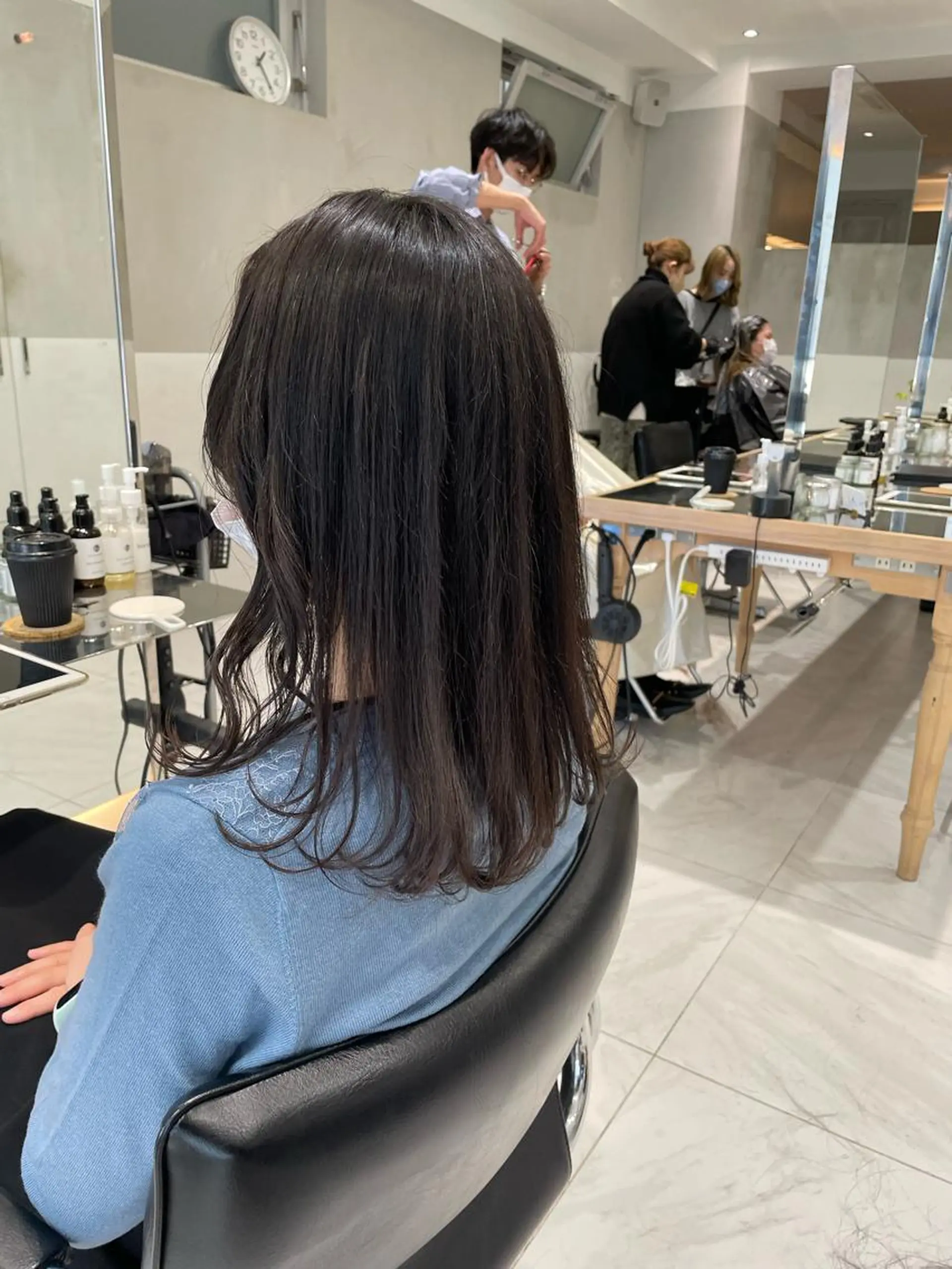 ミディアム カット トリートメント ヘッドスパ ヘアセット オリーブ カラー✨有坂映哉のヘアスタイル